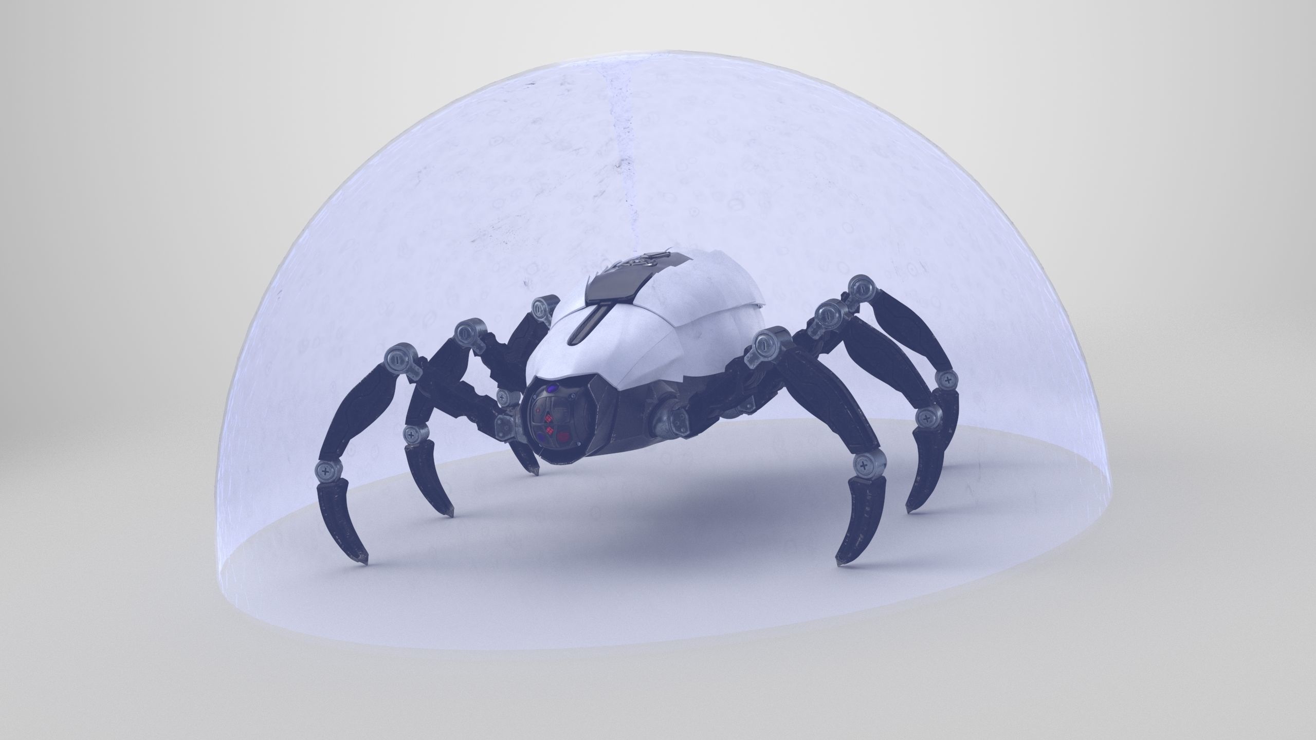 Sci-Fi Spider Rigged Low-poly 3D model_3