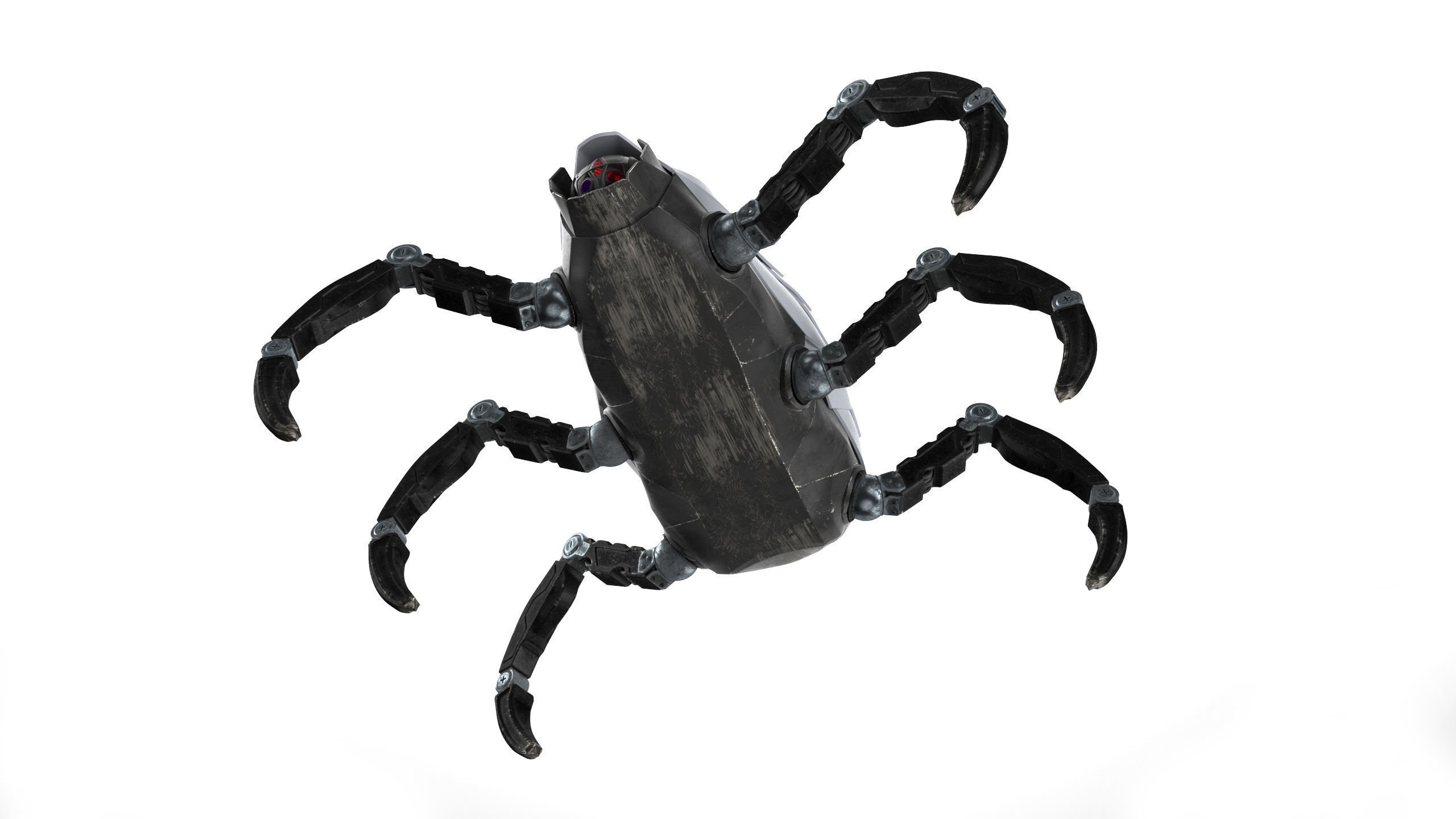 Sci-Fi Spider Rigged Low-poly 3D model_49