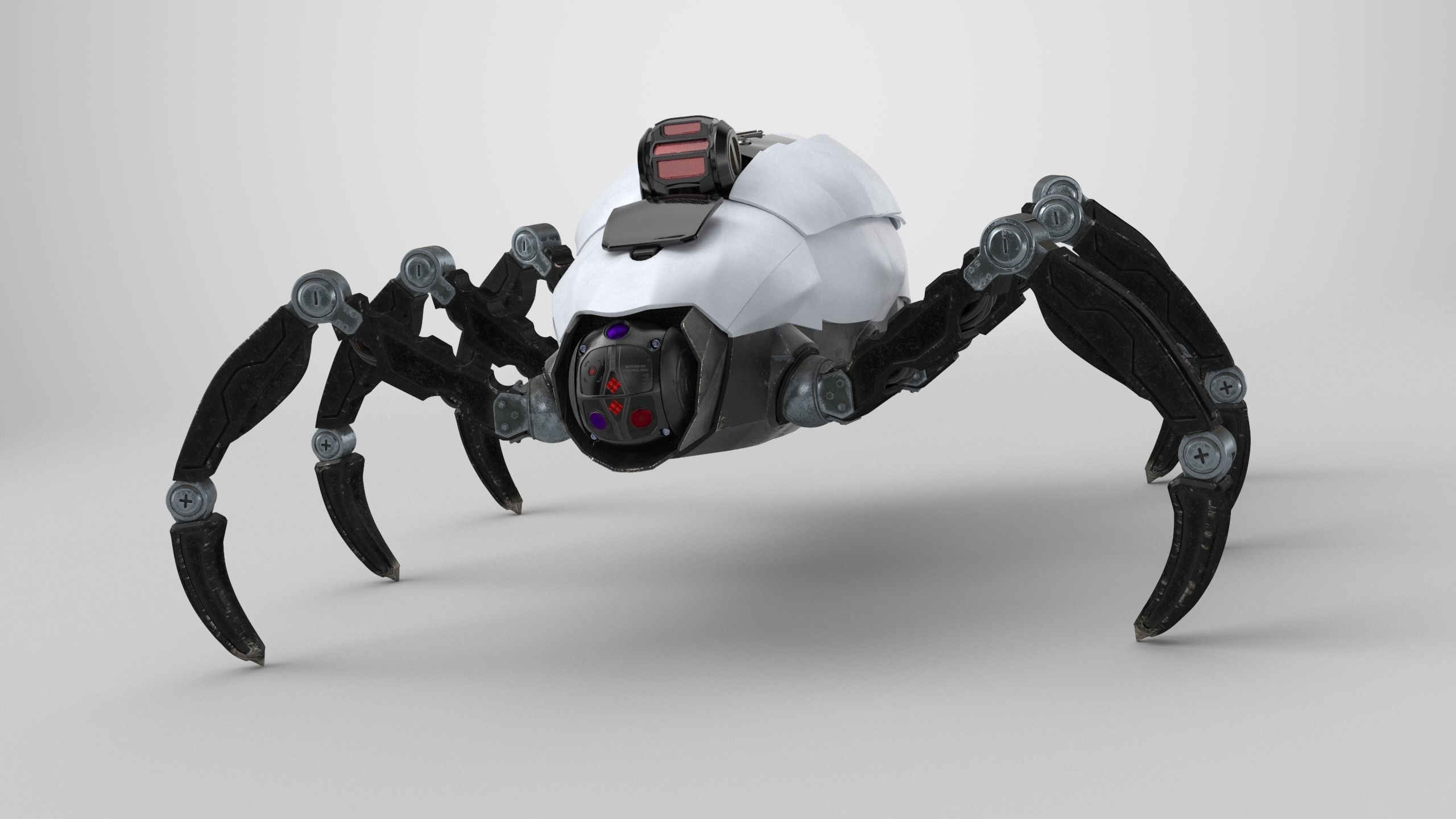 Sci-Fi Spider Rigged Low-poly 3D model_43