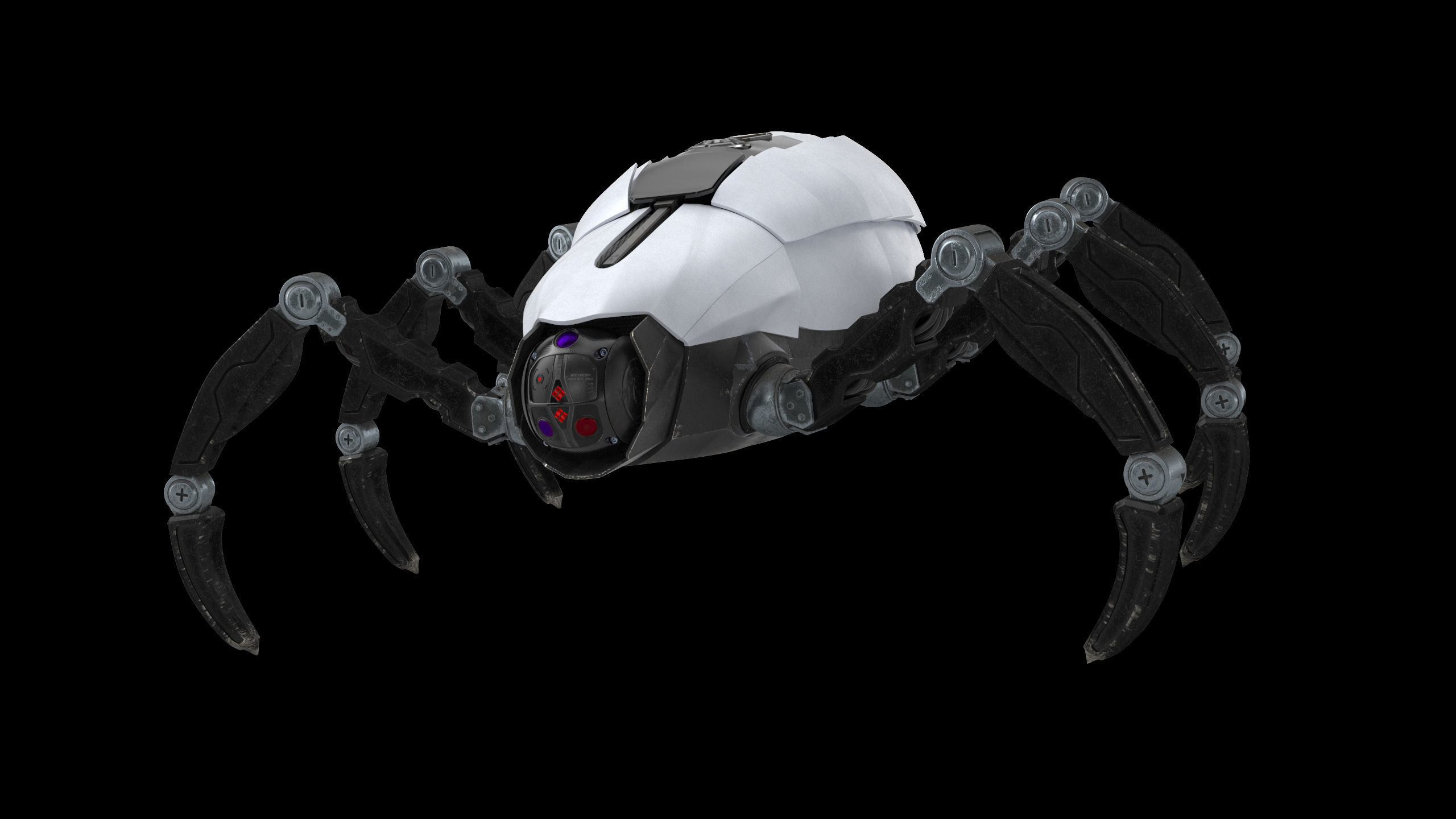 Sci-Fi Spider Rigged Low-poly 3D model_6