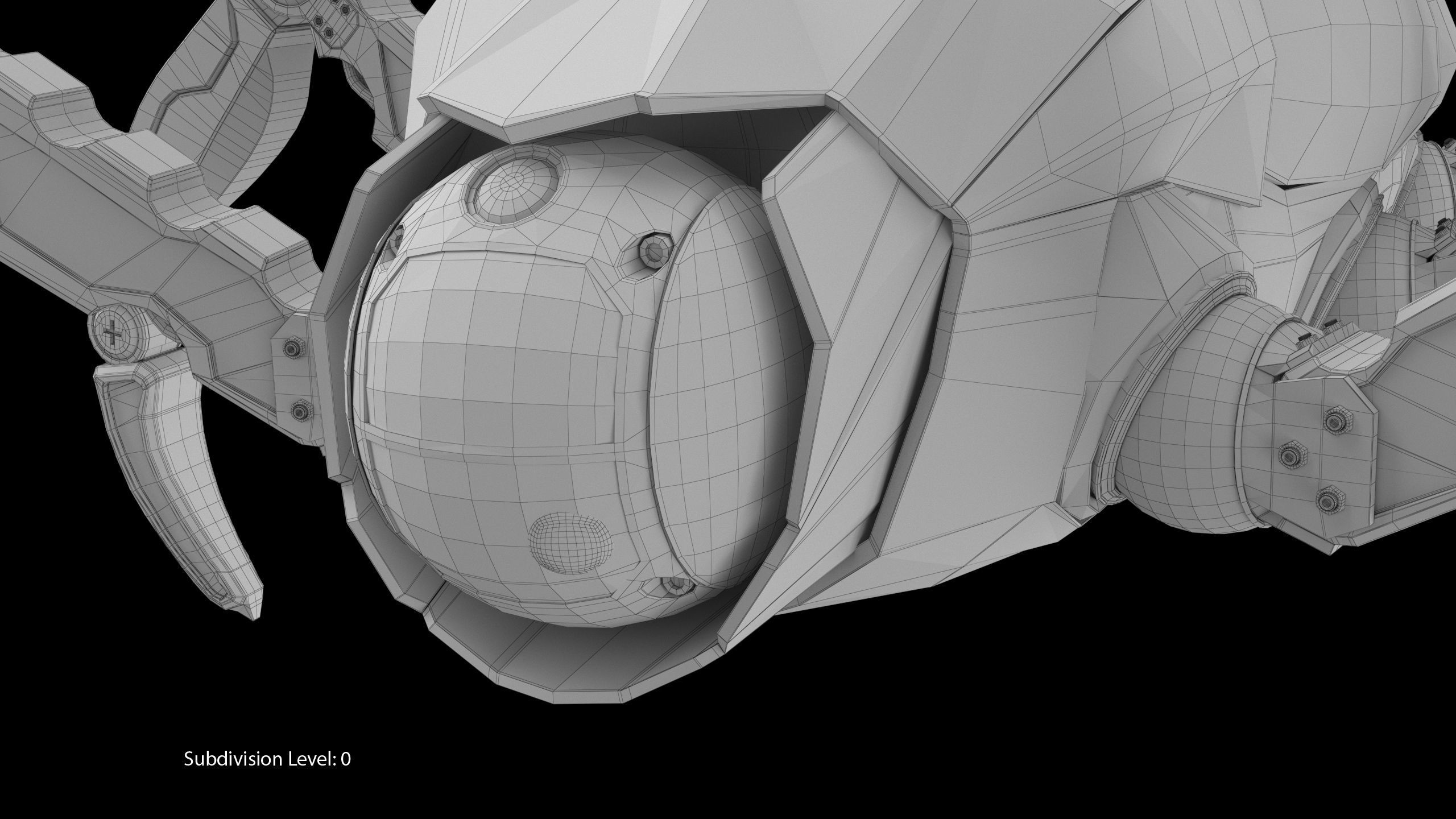 Sci-Fi Spider Rigged Low-poly 3D model_32