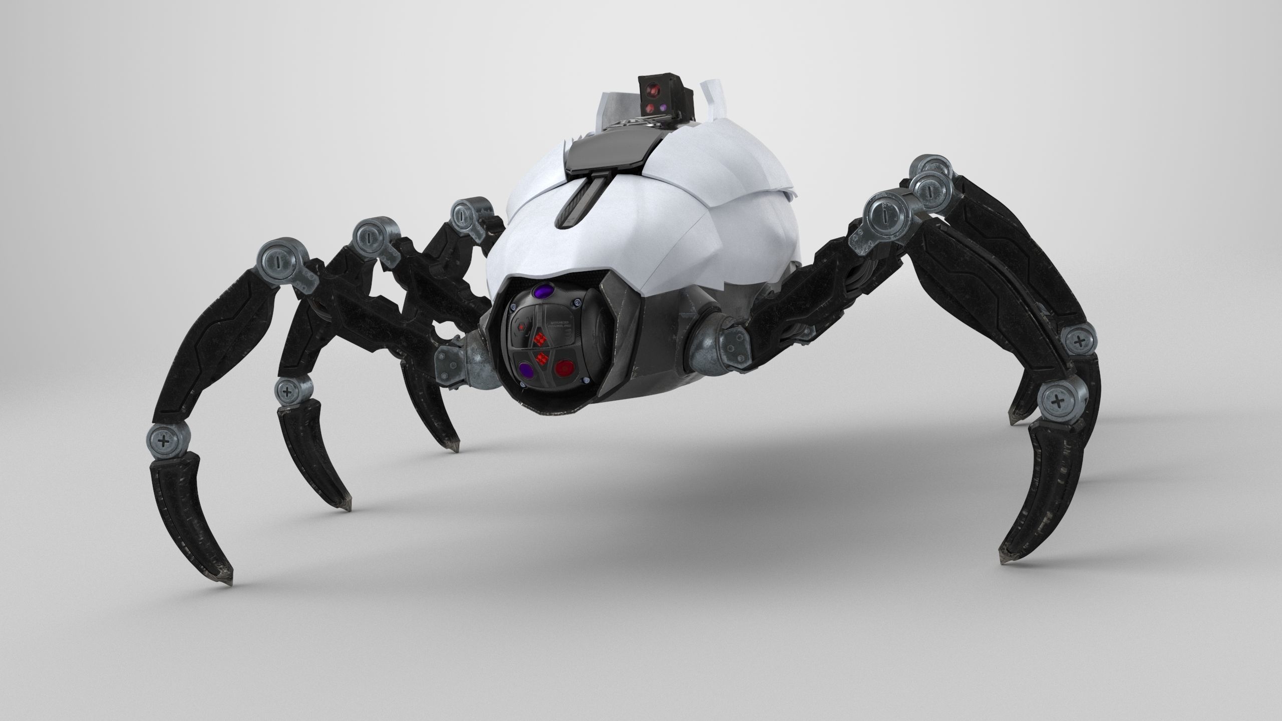 Sci-Fi Spider Rigged Low-poly 3D model_39