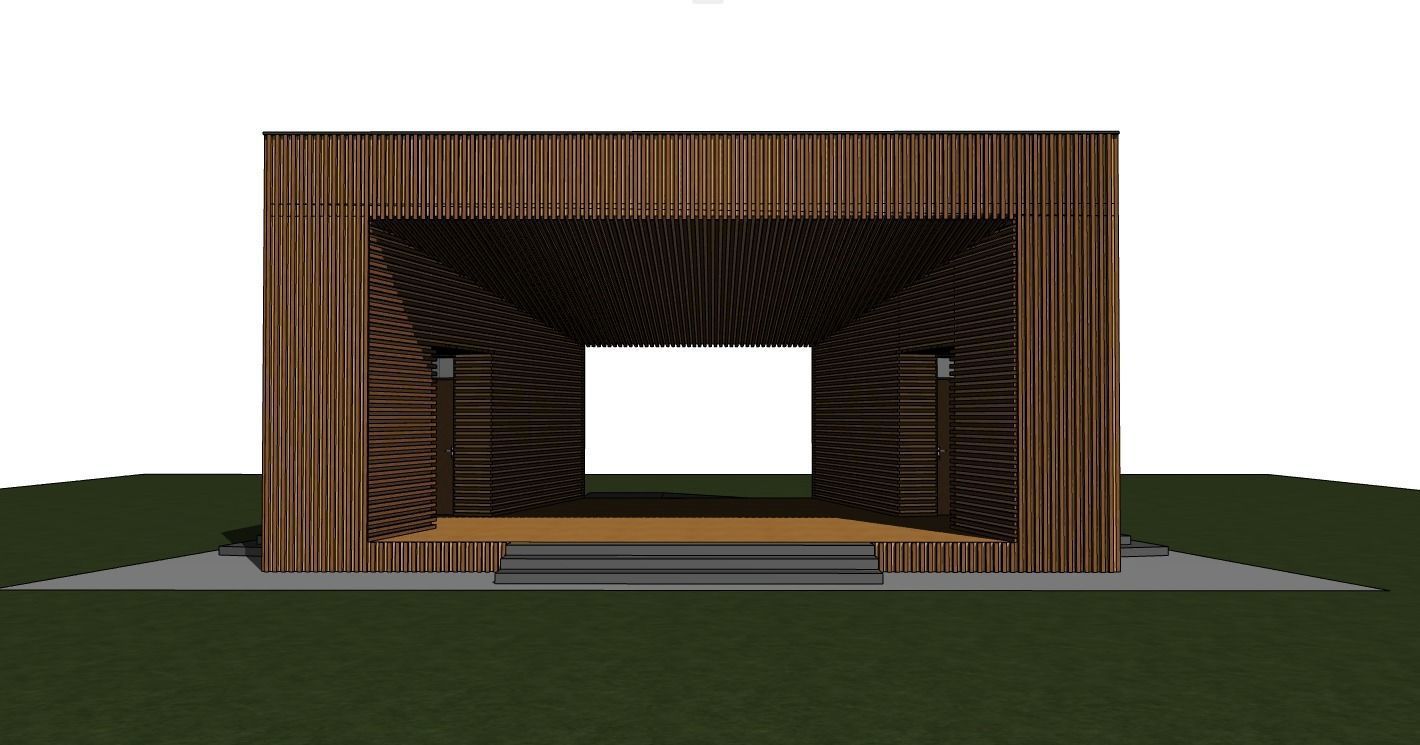 3D model of a street scene 3D model_1