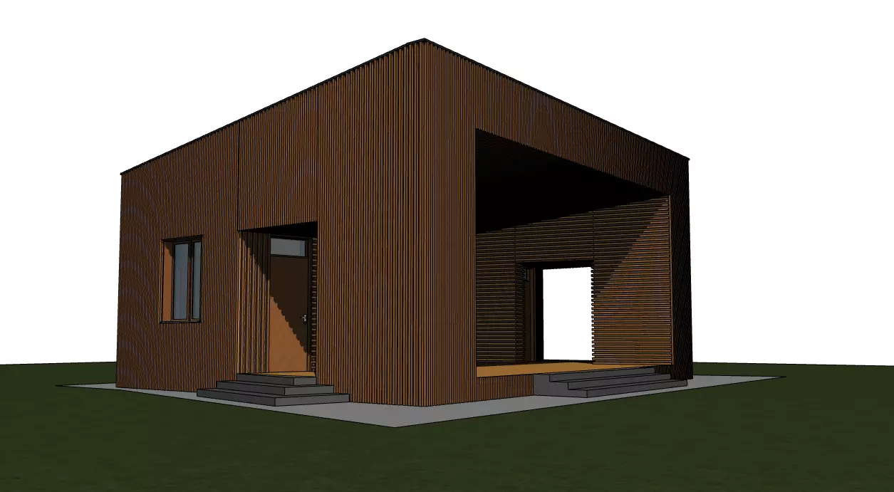 3D model of a street scene 3D model_0