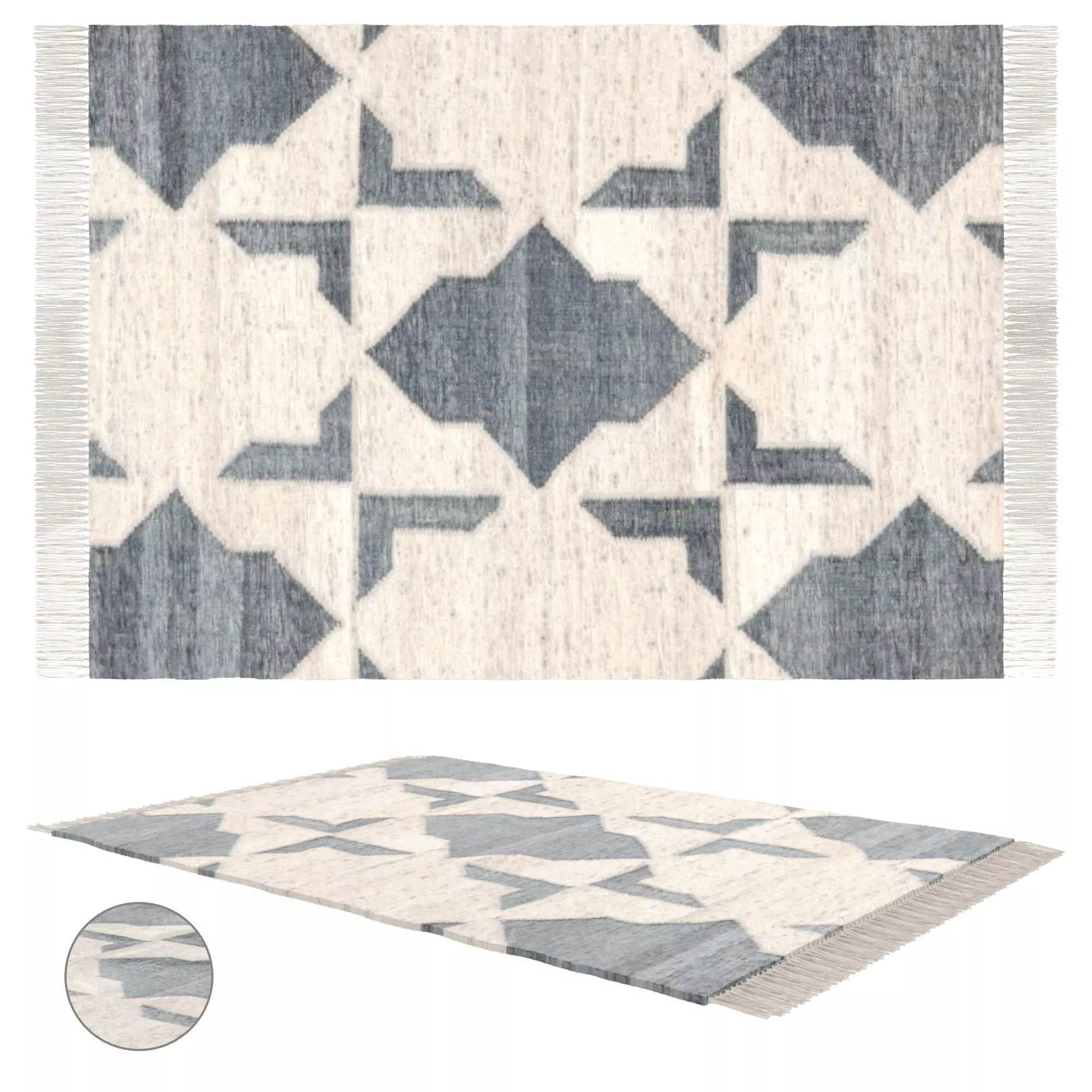 Tally - Greige Rug 3D model