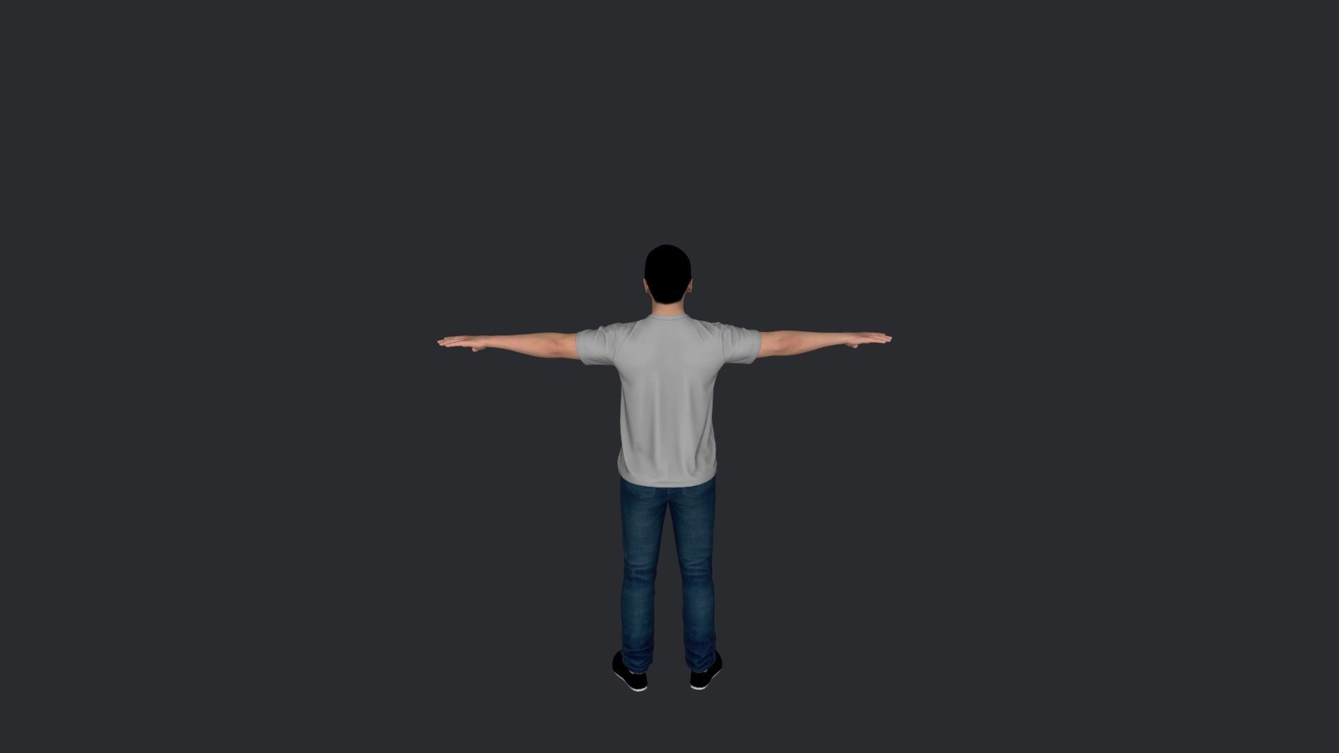 Van Damme Kickboxer Hyper Realistic Full Body Rigged Character 3D model_22