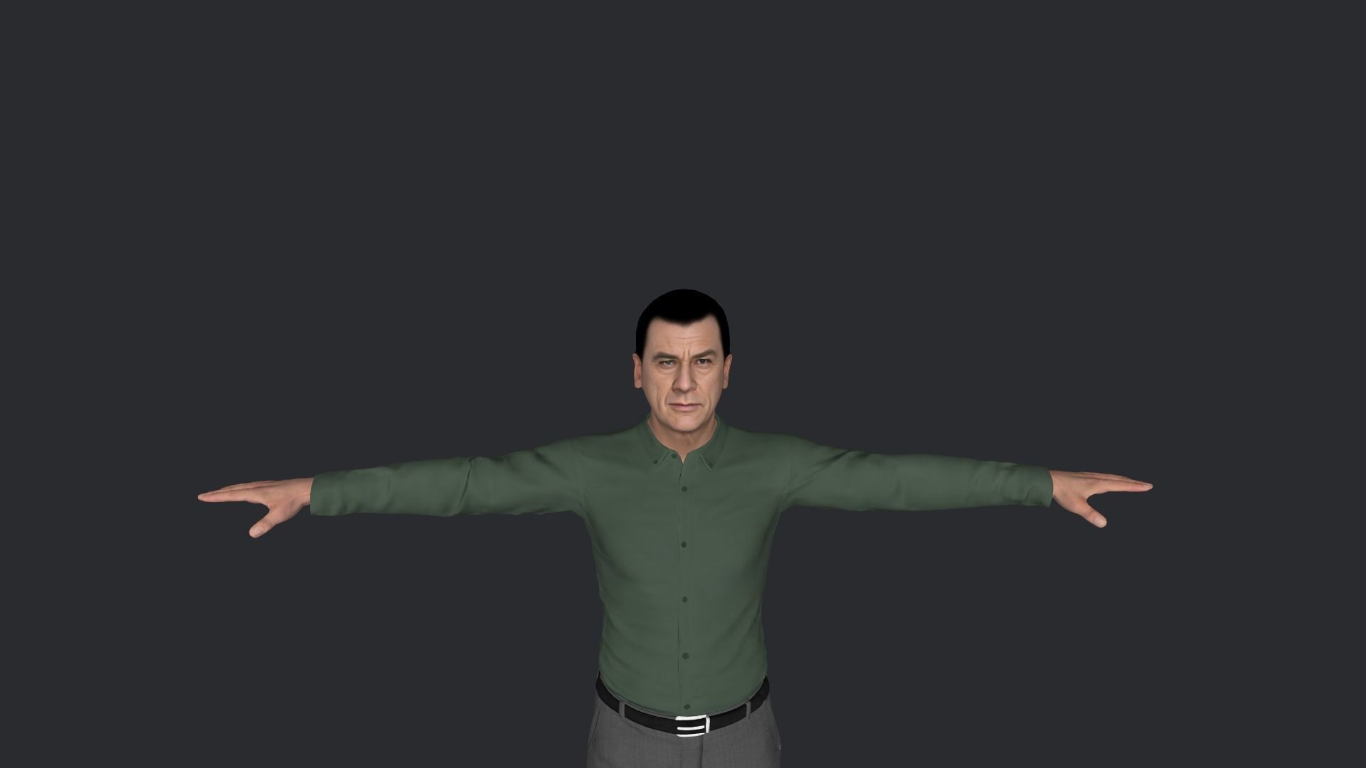 Van Damme Kickboxer Hyper Realistic Full Body Rigged Character 3D model_26