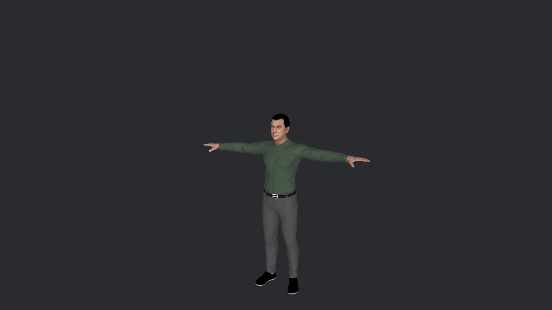 Van Damme Kickboxer Hyper Realistic Full Body Rigged Character 3D model_29