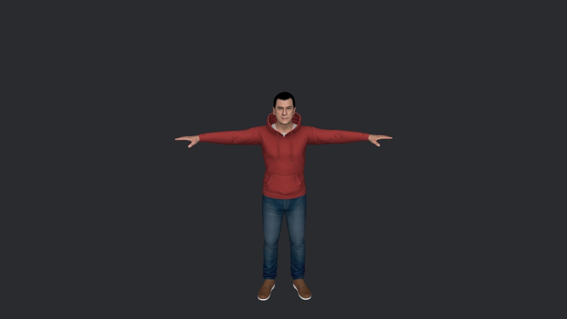 Van Damme Kickboxer Hyper Realistic Full Body Rigged Character 3D model_9