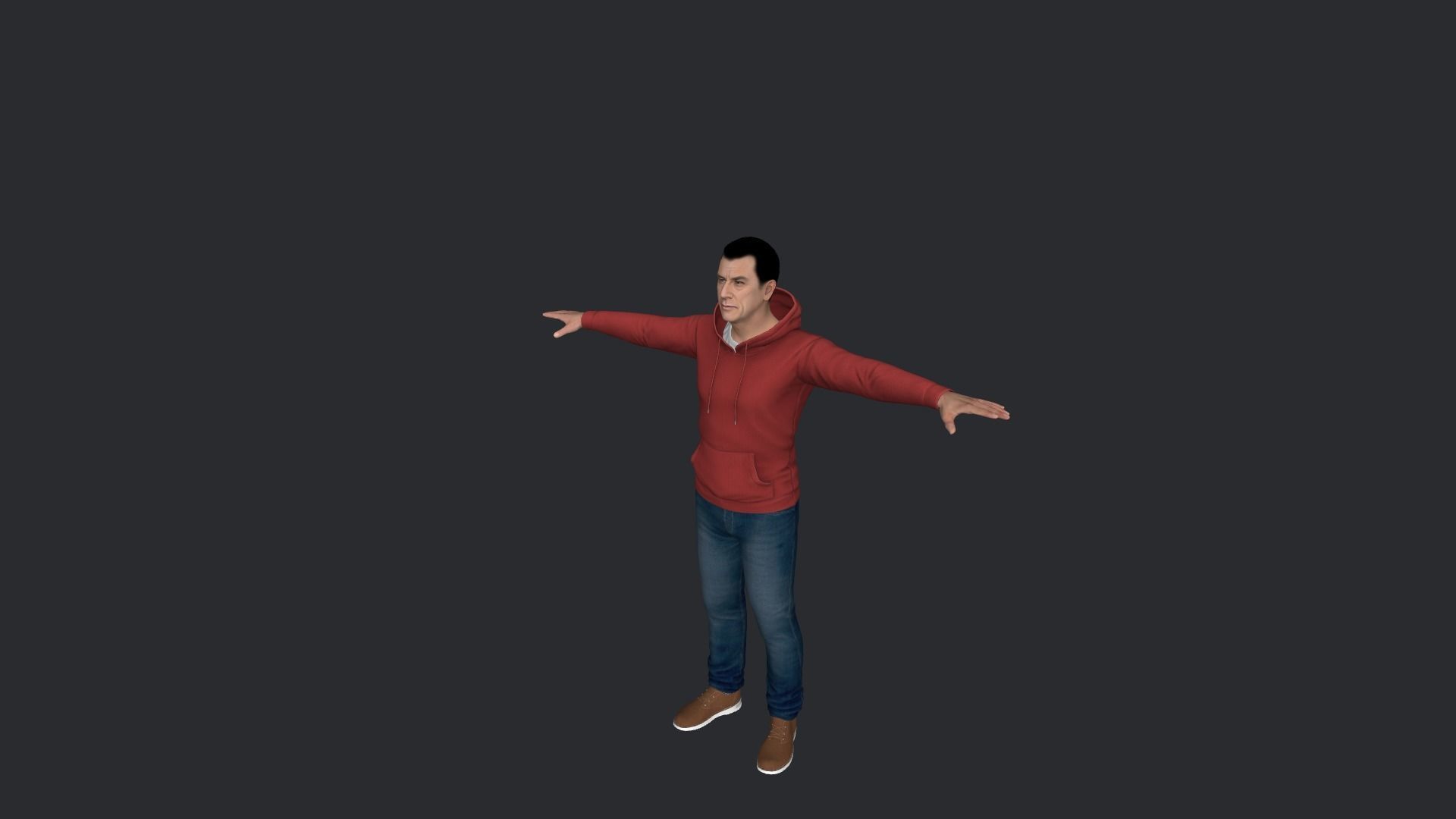 Van Damme Kickboxer Hyper Realistic Full Body Rigged Character 3D model_10