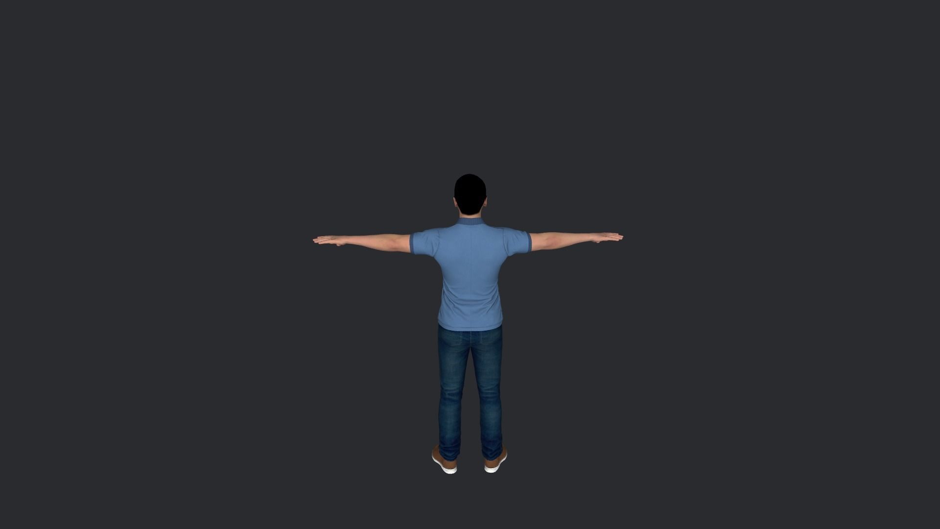 Van Damme Kickboxer Hyper Realistic Full Body Rigged Character 3D model_16
