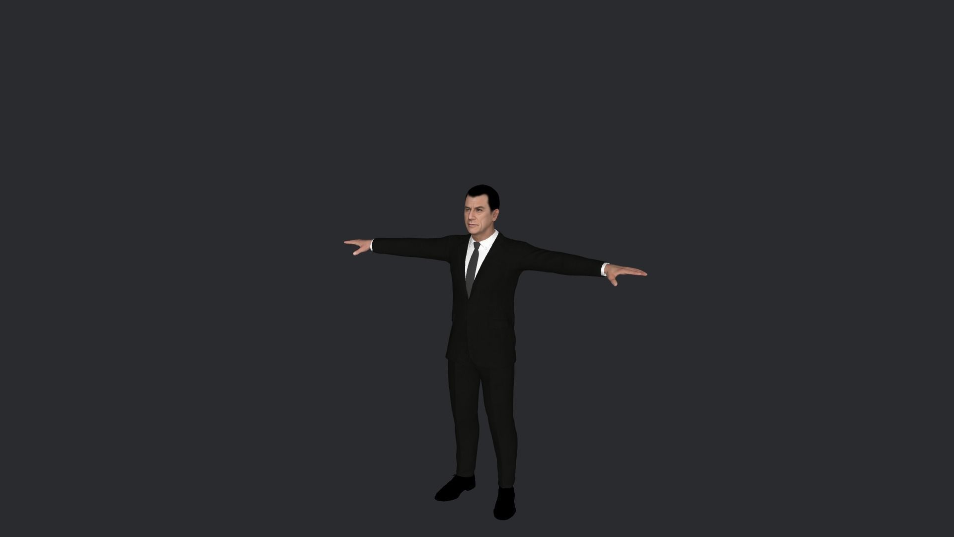 Van Damme Kickboxer Hyper Realistic Full Body Rigged Character 3D model_23