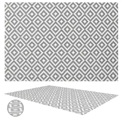 Torun - Black Cotton Rug 3D model