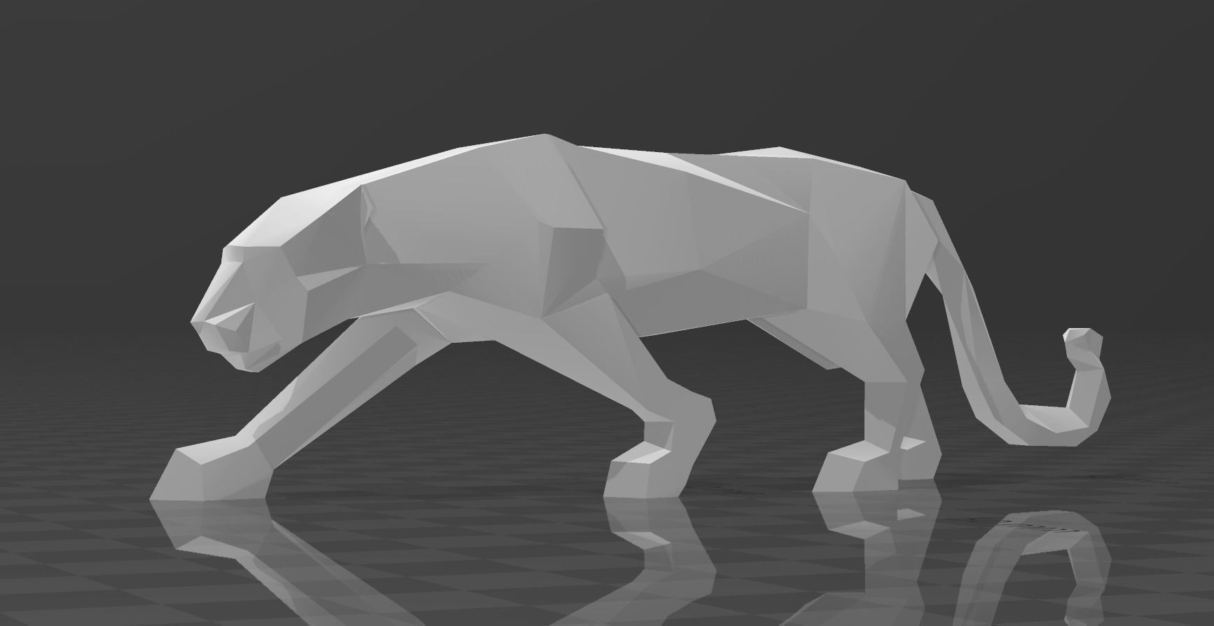 PANTER ORIGAMI ESCULTURE Free 3D print model_1