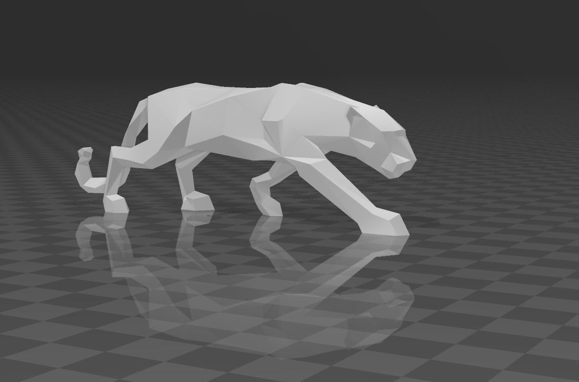 PANTER ORIGAMI ESCULTURE Free 3D print model_2