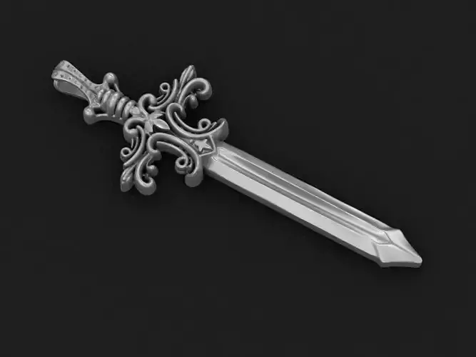  Filigree Sword Pendant 