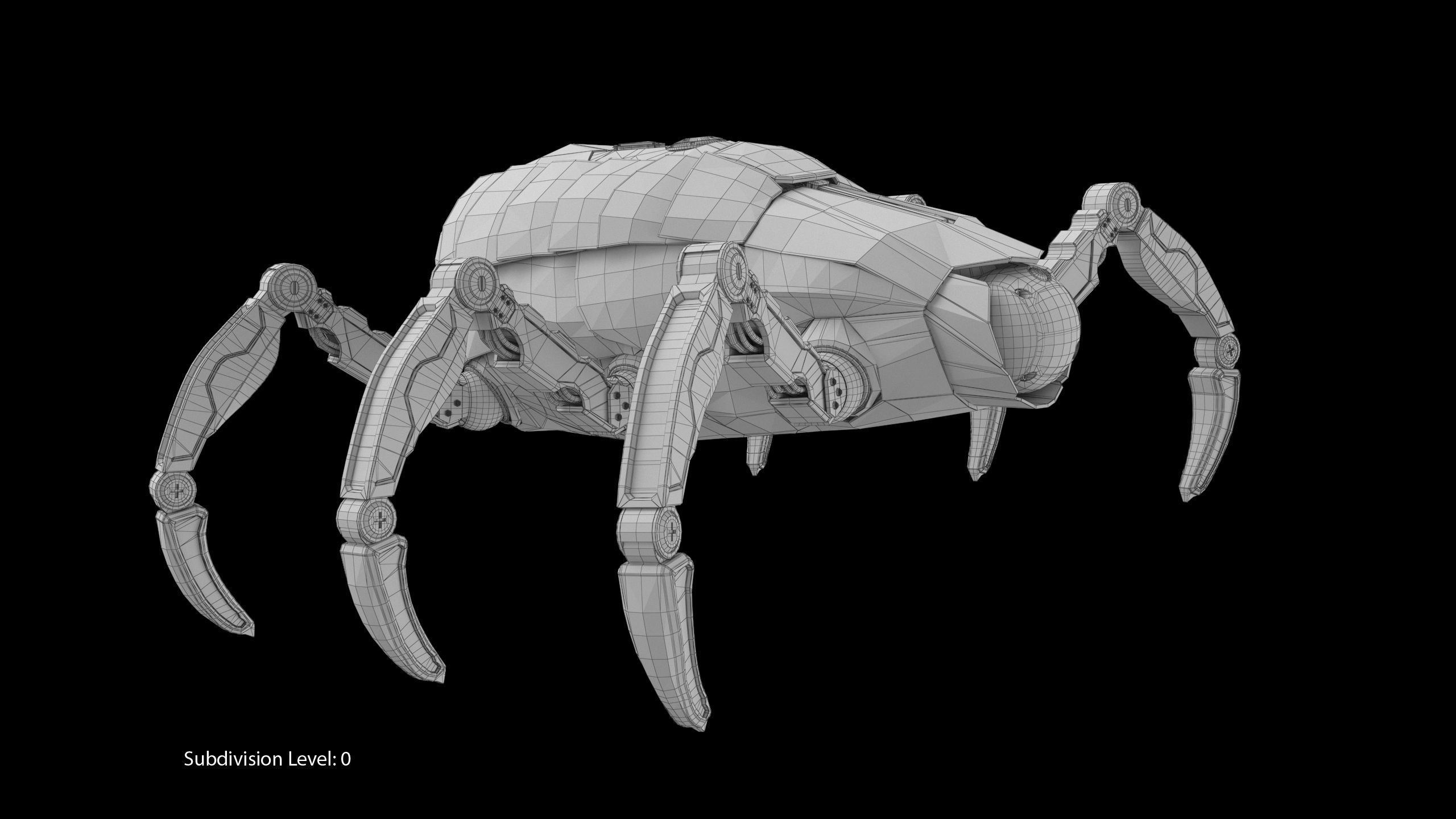 Sci-Fi Spider Animated Low-poly 3D model_19