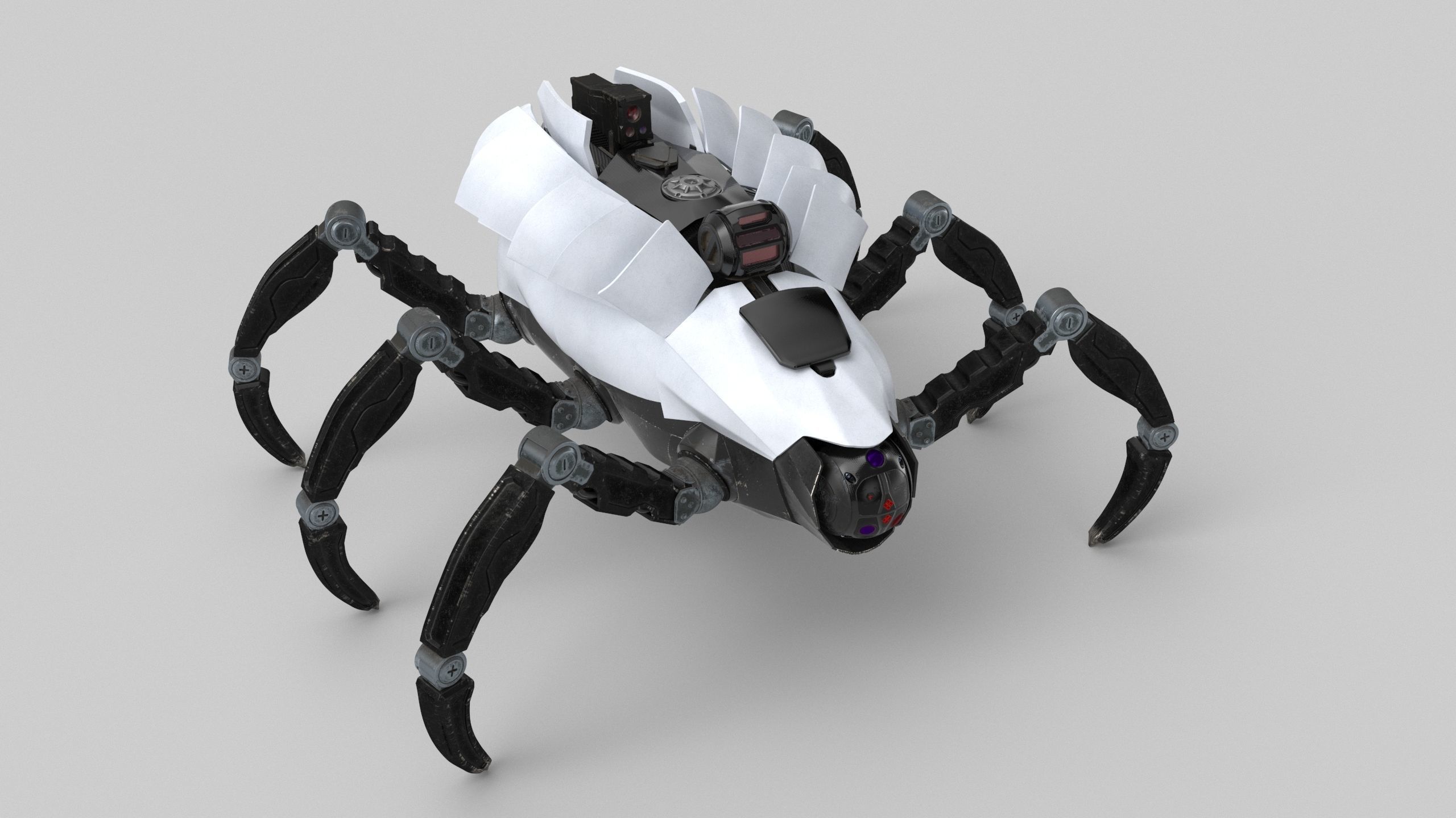 Sci-Fi Spider Animated Low-poly 3D model_37