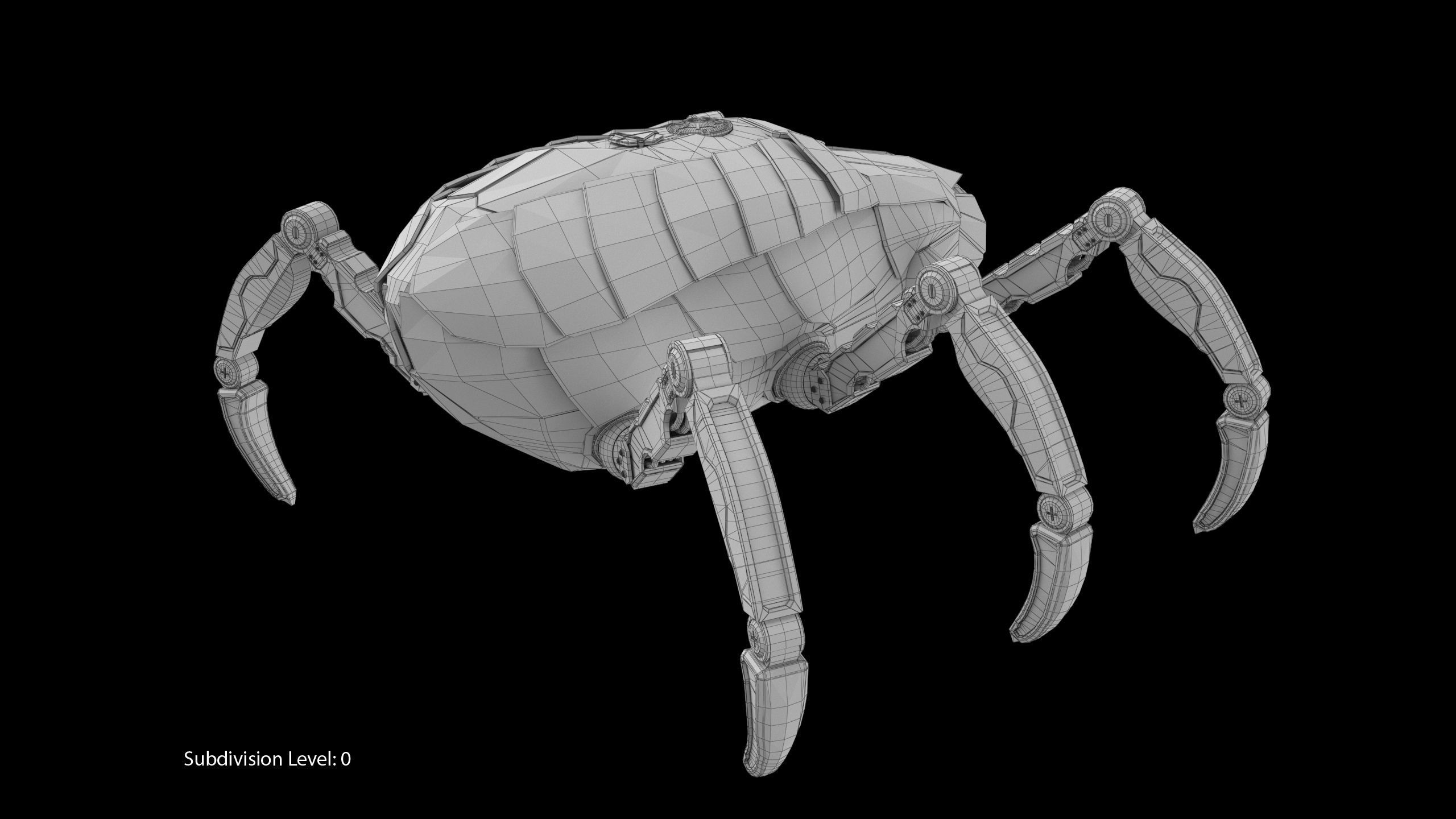 Sci-Fi Spider Animated Low-poly 3D model_23