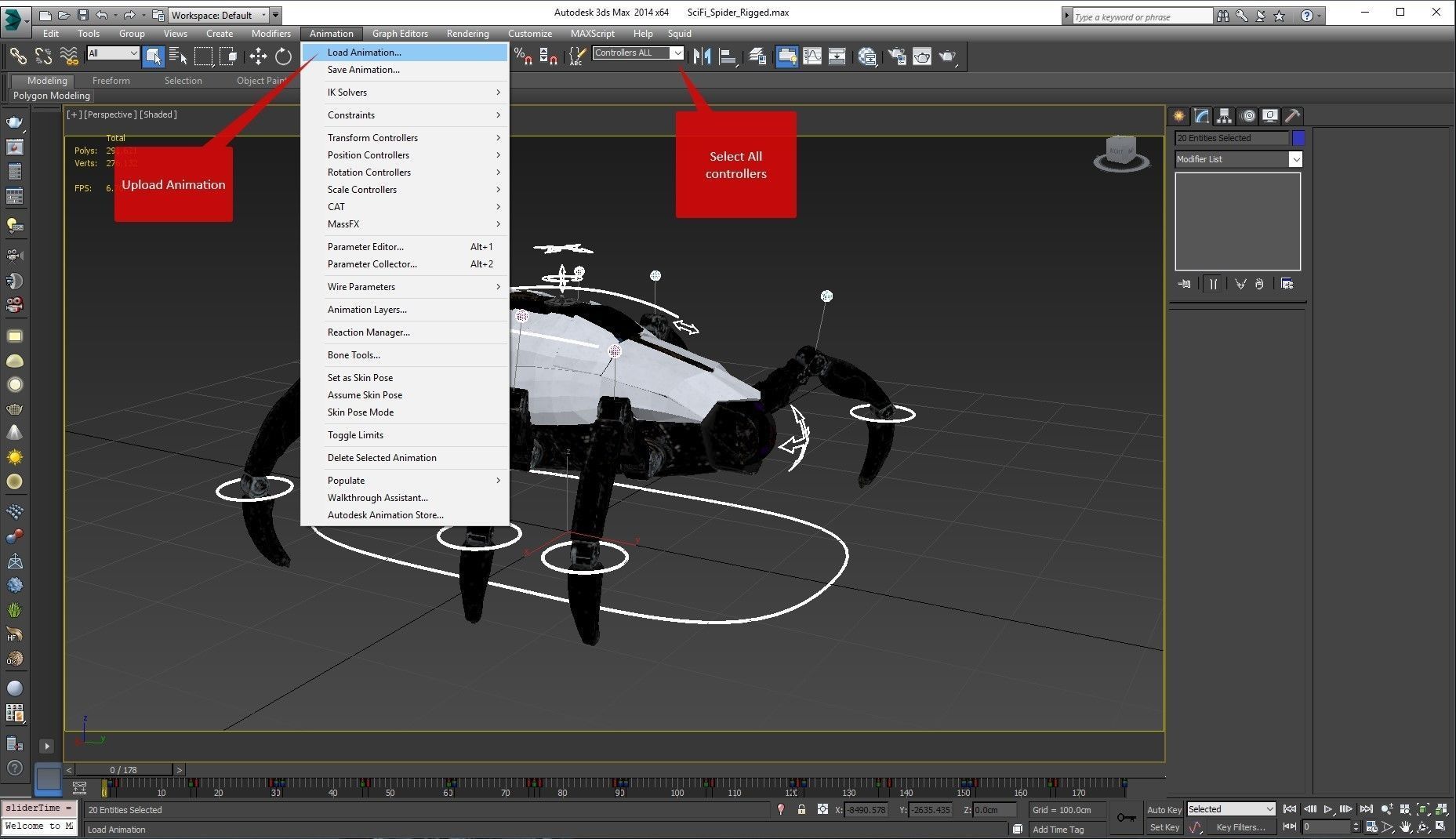 Sci-Fi Spider Animated Low-poly 3D model_54