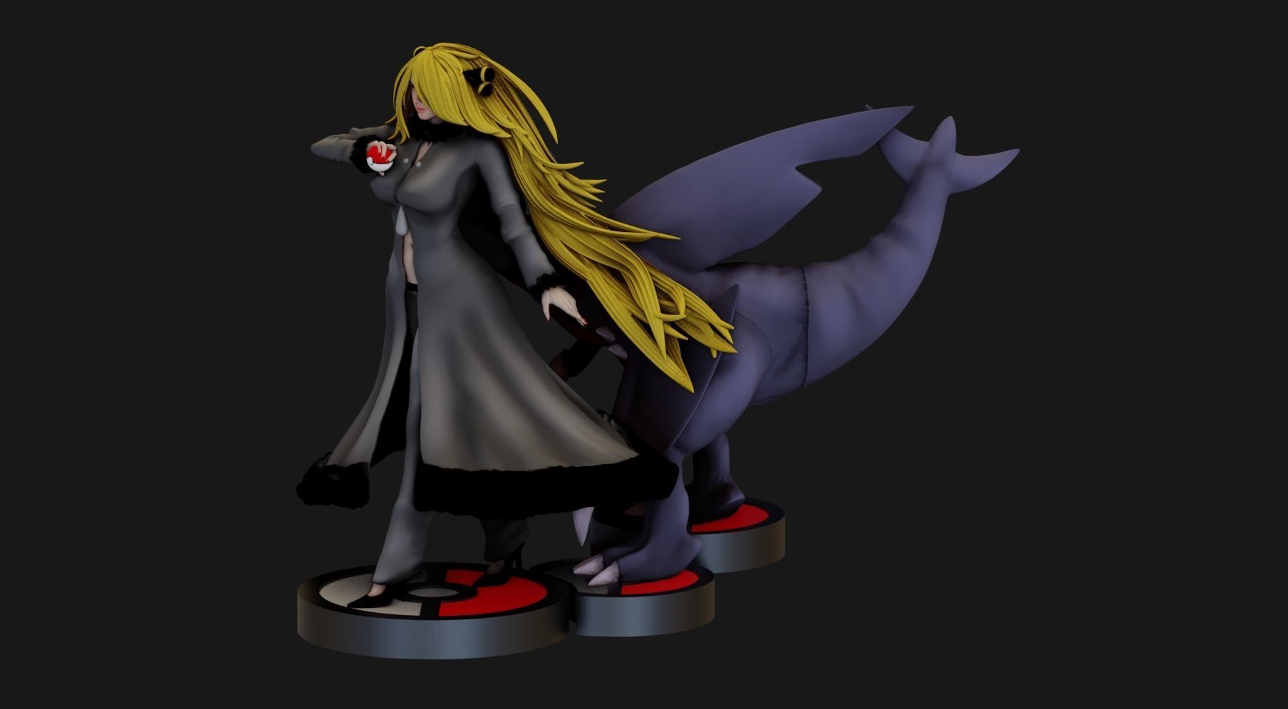 Pokemon Cynthia - 1TO10 STL FILE 3D PRINT MODEL 3D print model_6
