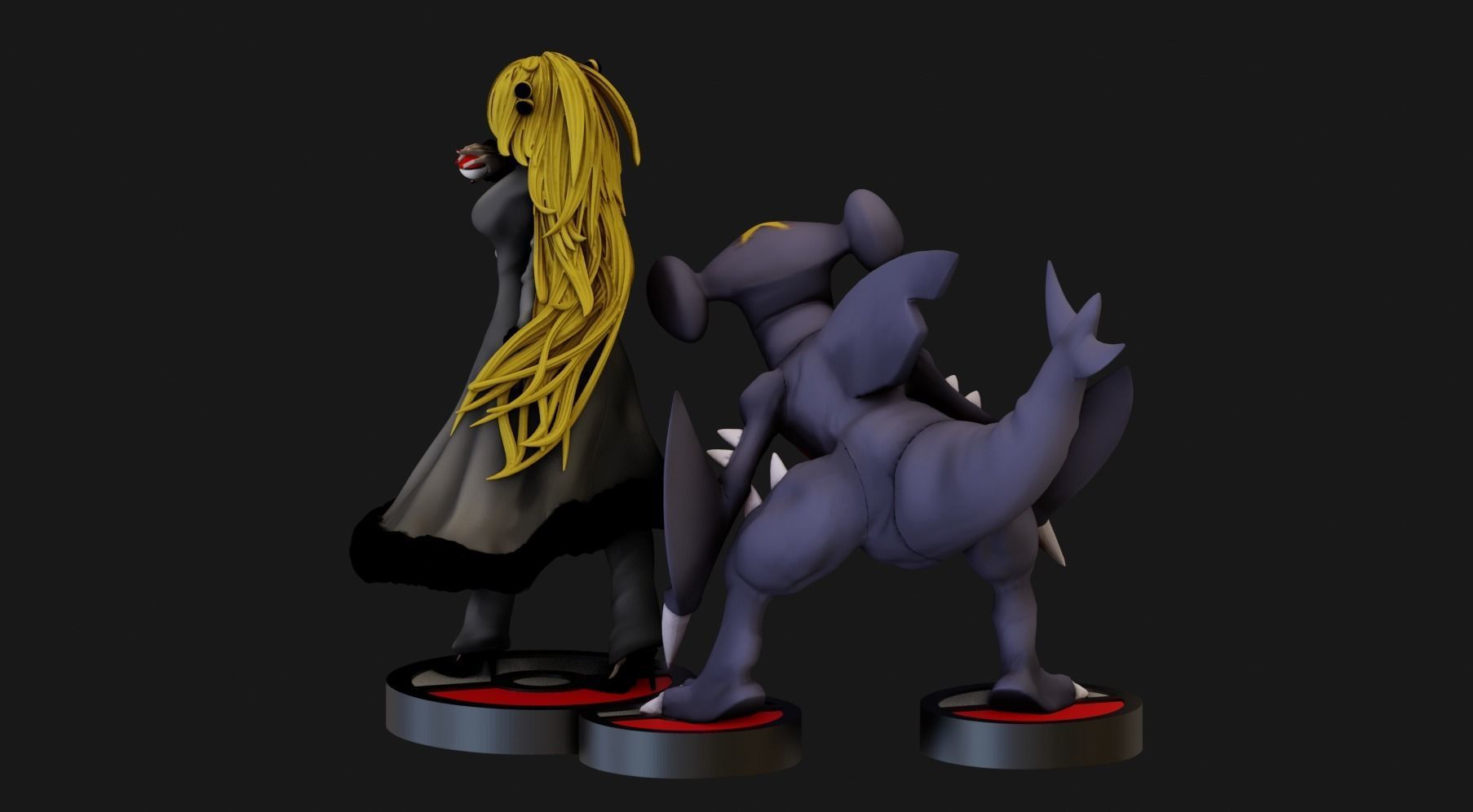 Pokemon Cynthia - 1TO10 STL FILE 3D PRINT MODEL 3D print model_7