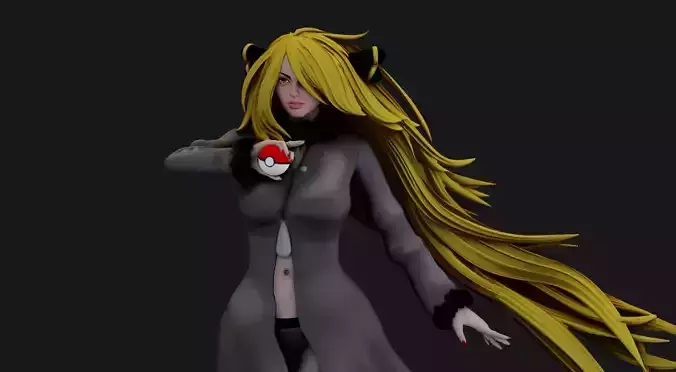 Pokemon Cynthia - 1TO10 STL FILE 3D PRINT MODEL