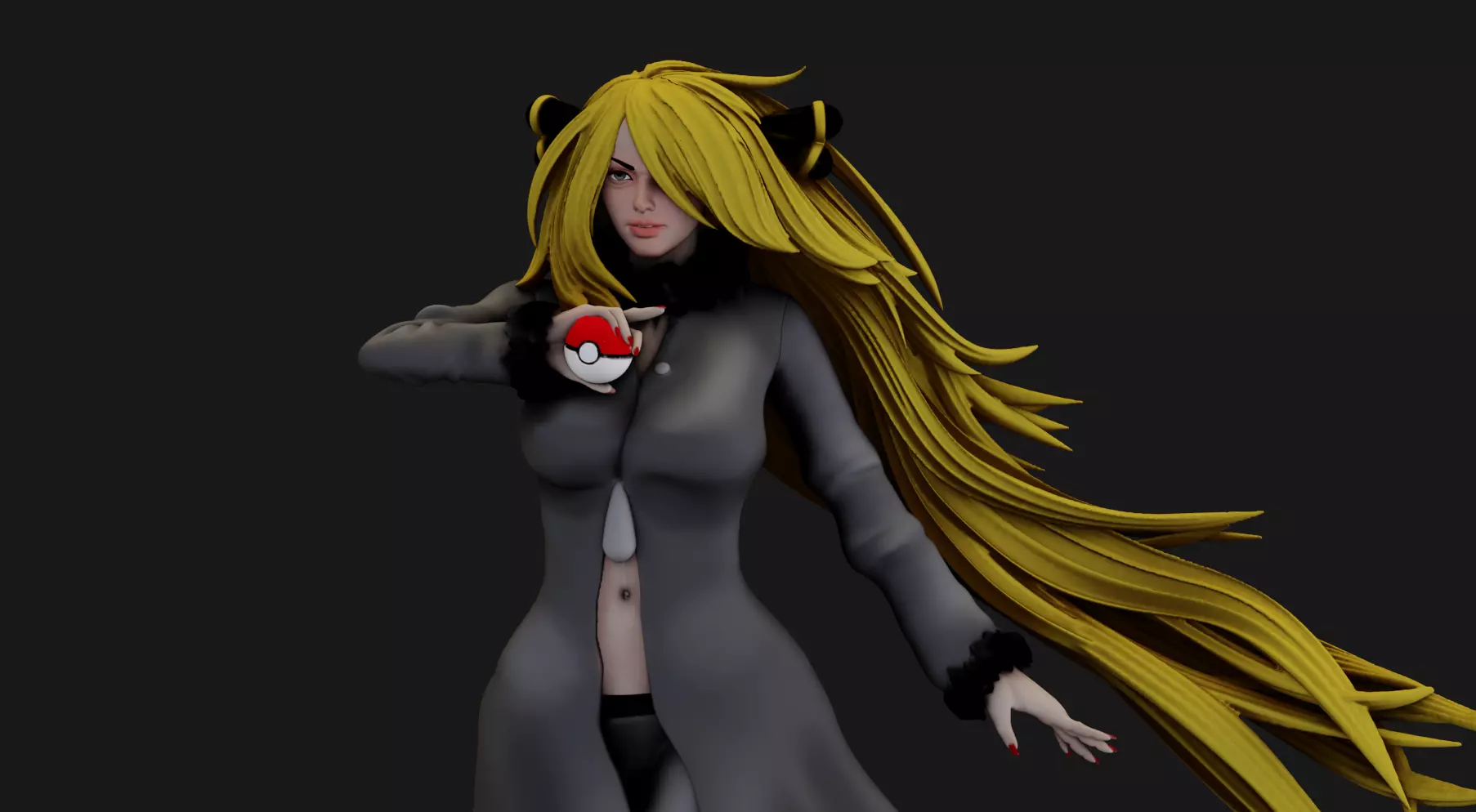 Pokemon Cynthia - 1TO10 STL FILE 3D PRINT MODEL 3D print model_0