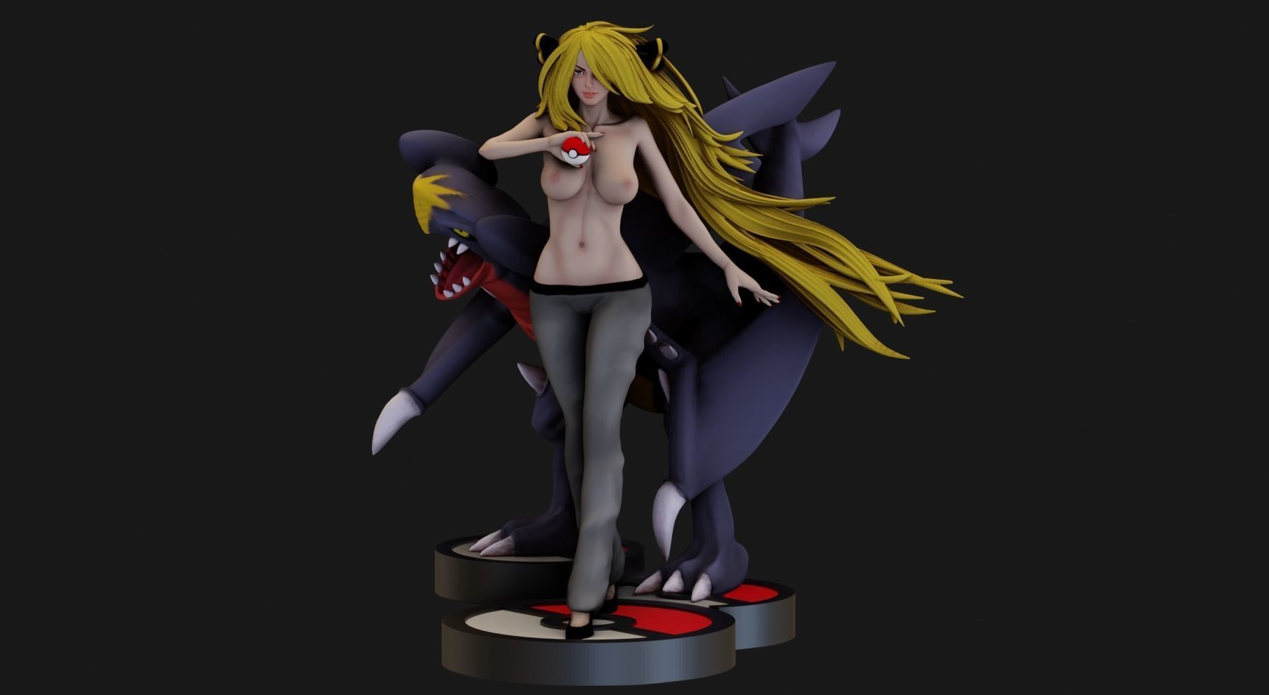 Pokemon Cynthia - 1TO10 STL FILE 3D PRINT MODEL 3D print model_13