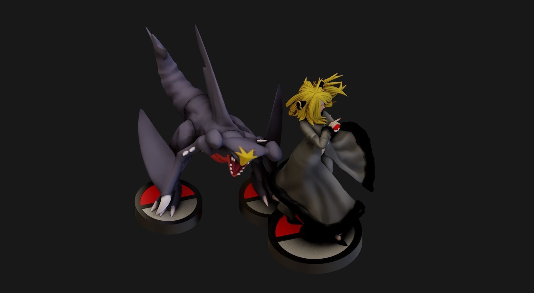 Pokemon Cynthia - 1TO10 STL FILE 3D PRINT MODEL 3D print model_10