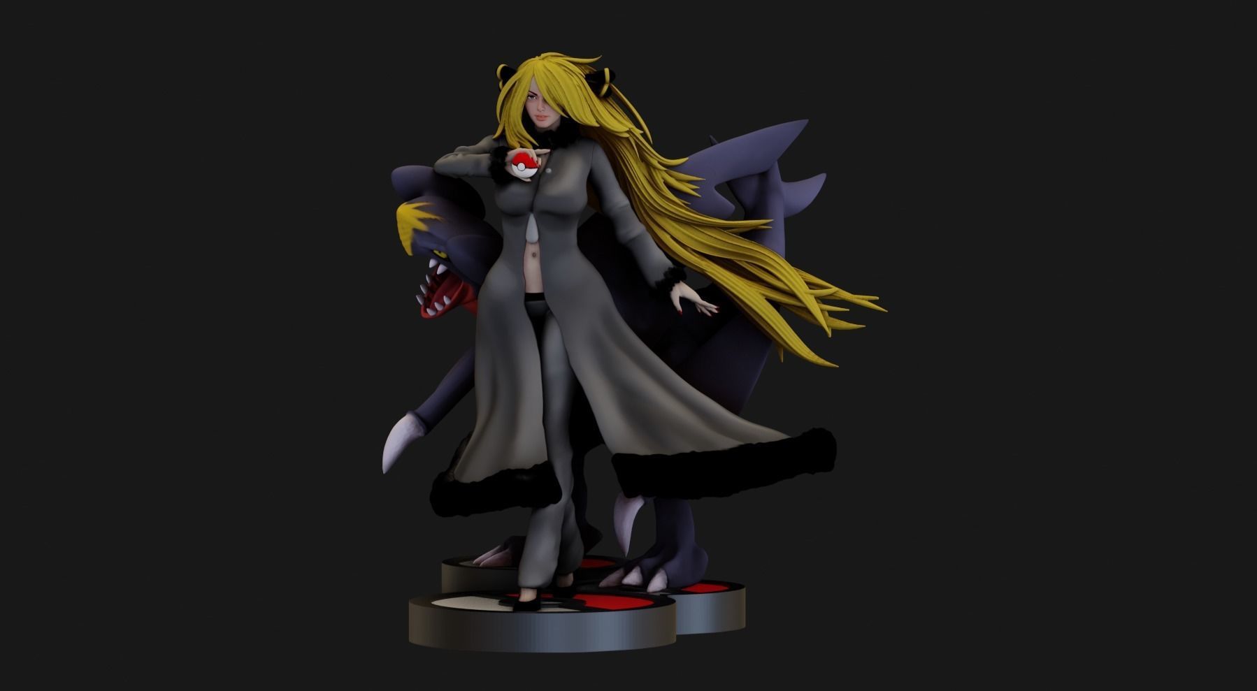 Pokemon Cynthia - 1TO10 STL FILE 3D PRINT MODEL 3D print model_4