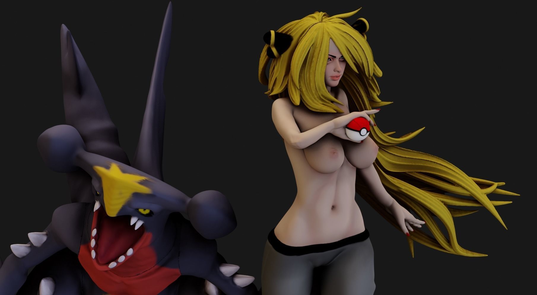 Pokemon Cynthia - 1TO10 STL FILE 3D PRINT MODEL 3D print model_15