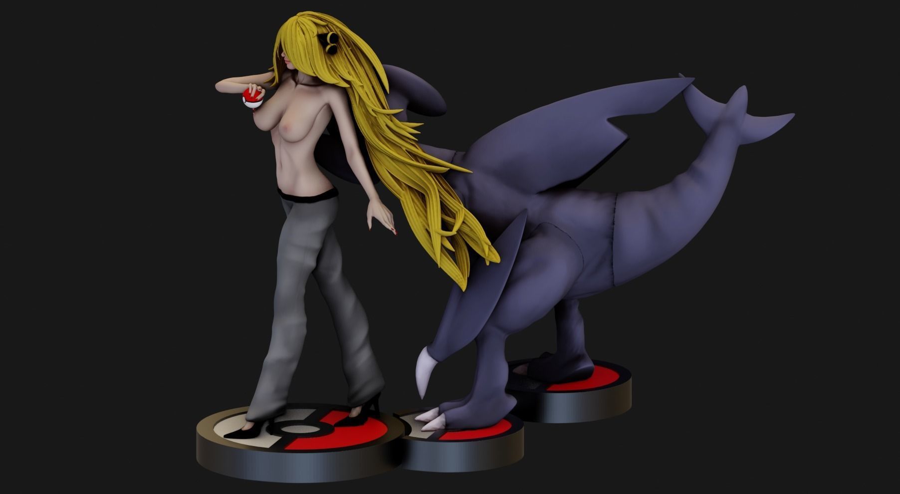 Pokemon Cynthia - 1TO10 STL FILE 3D PRINT MODEL 3D print model_14