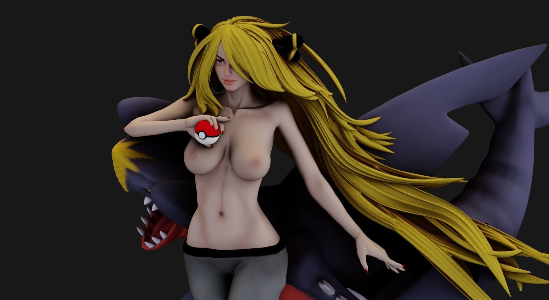 Pokemon Cynthia - 1TO10 STL FILE 3D PRINT MODEL 3D print model_11