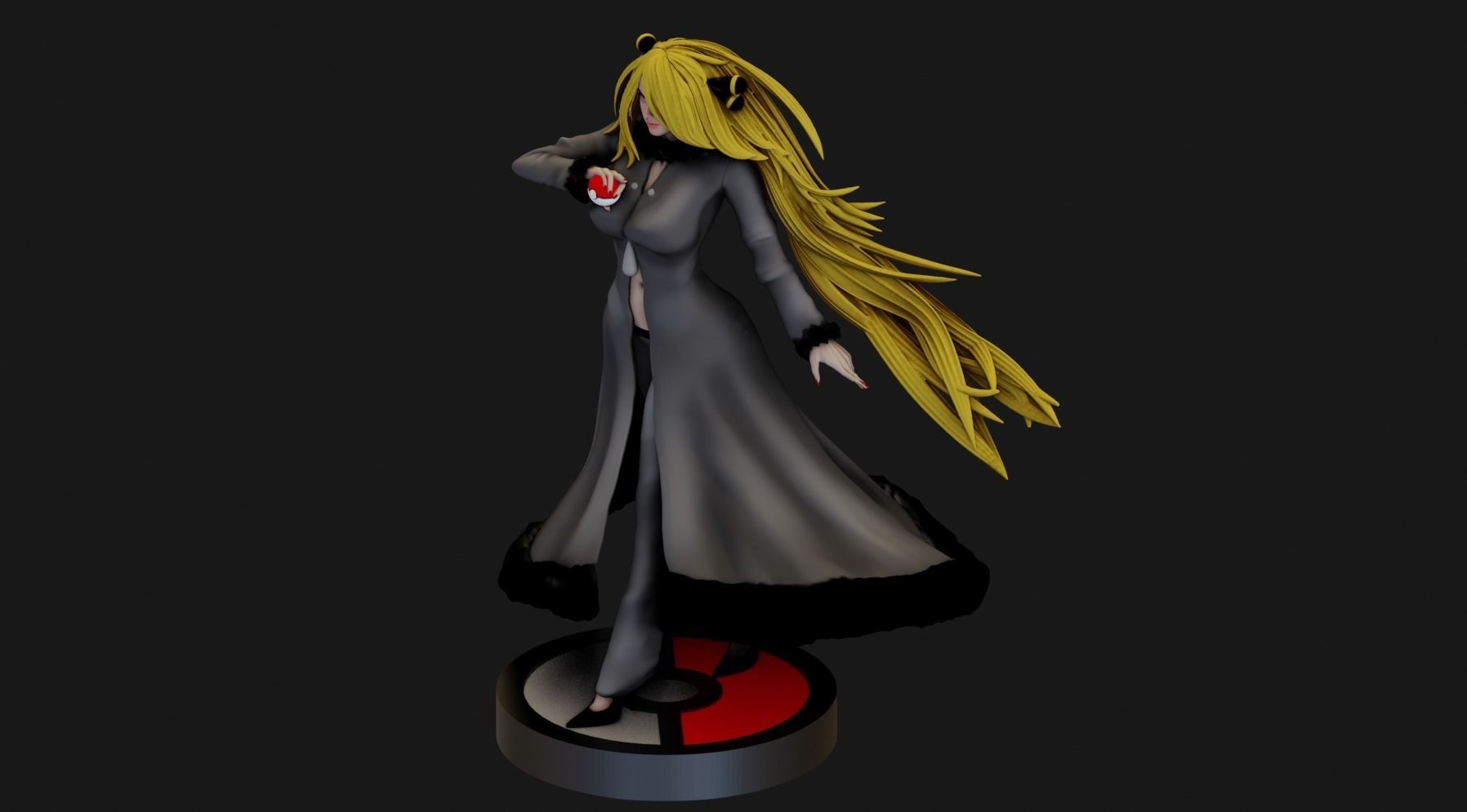 Pokemon Cynthia - 1TO10 STL FILE 3D PRINT MODEL 3D print model_2