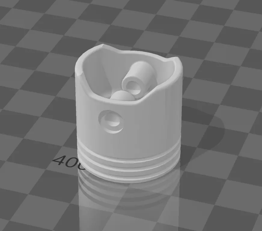 Piston Keyshain Low Clean up Free 3D print model