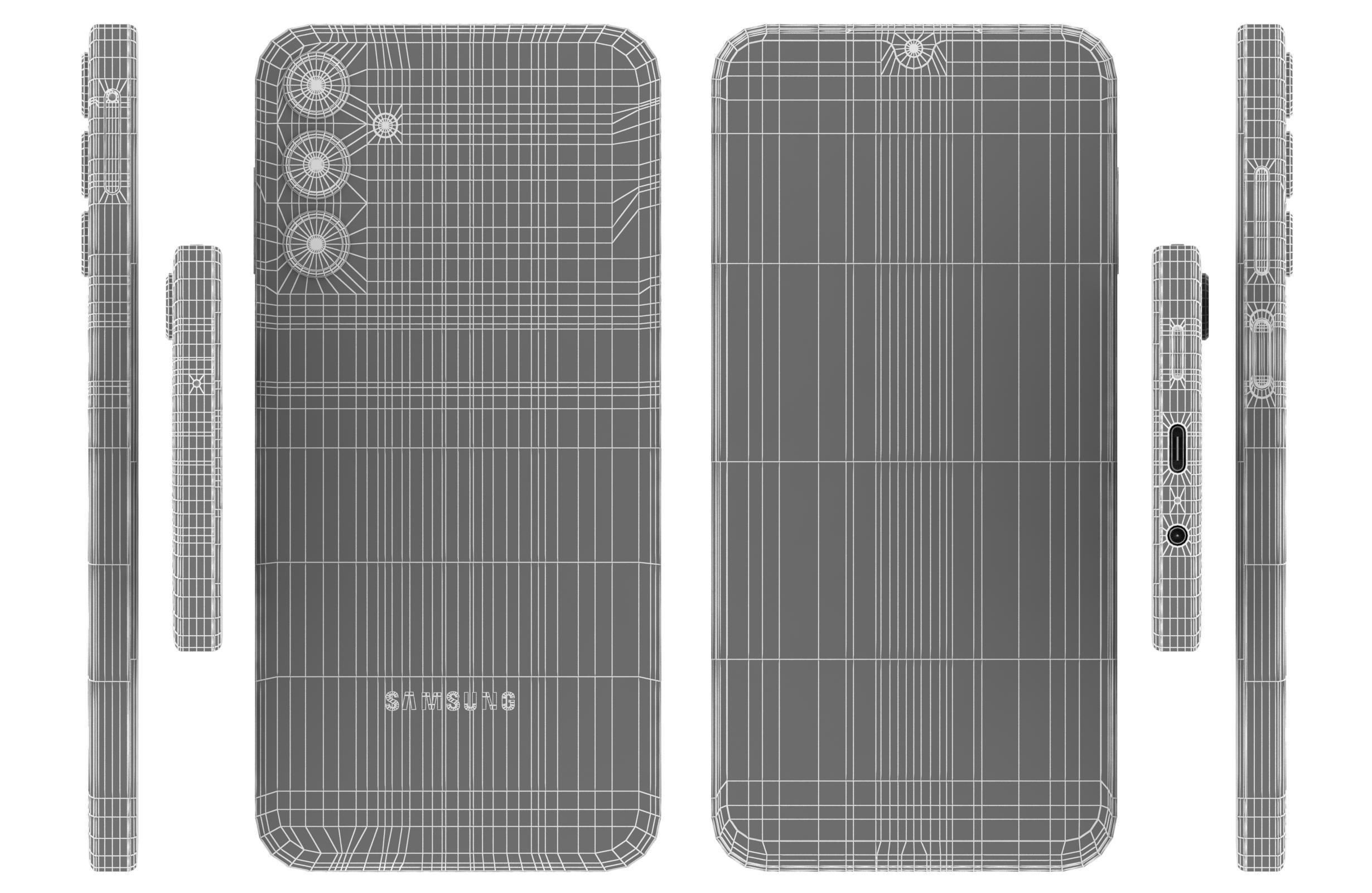 Samsung Galaxy F15 Black 3D model_16