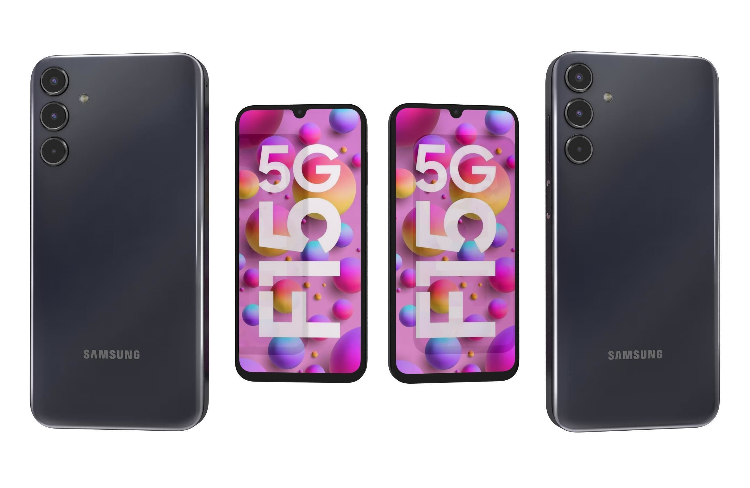 Samsung Galaxy F15 Black 3D model_3