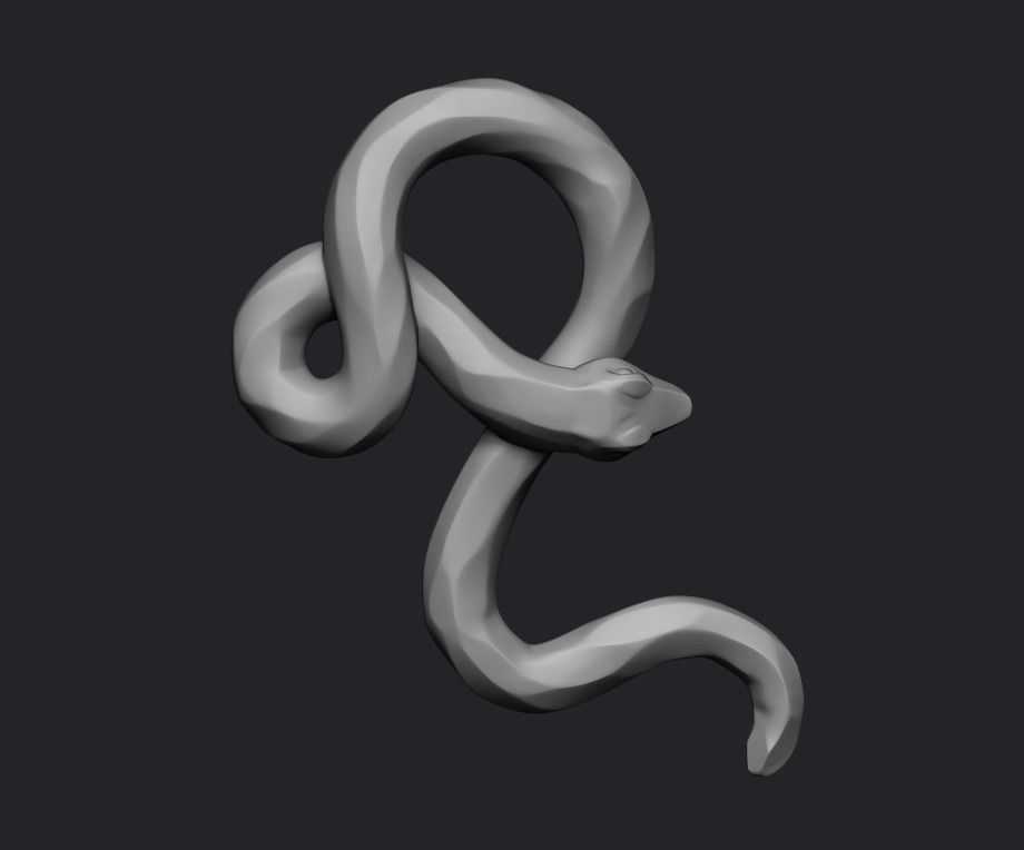 Snake pendant 3D print model_1