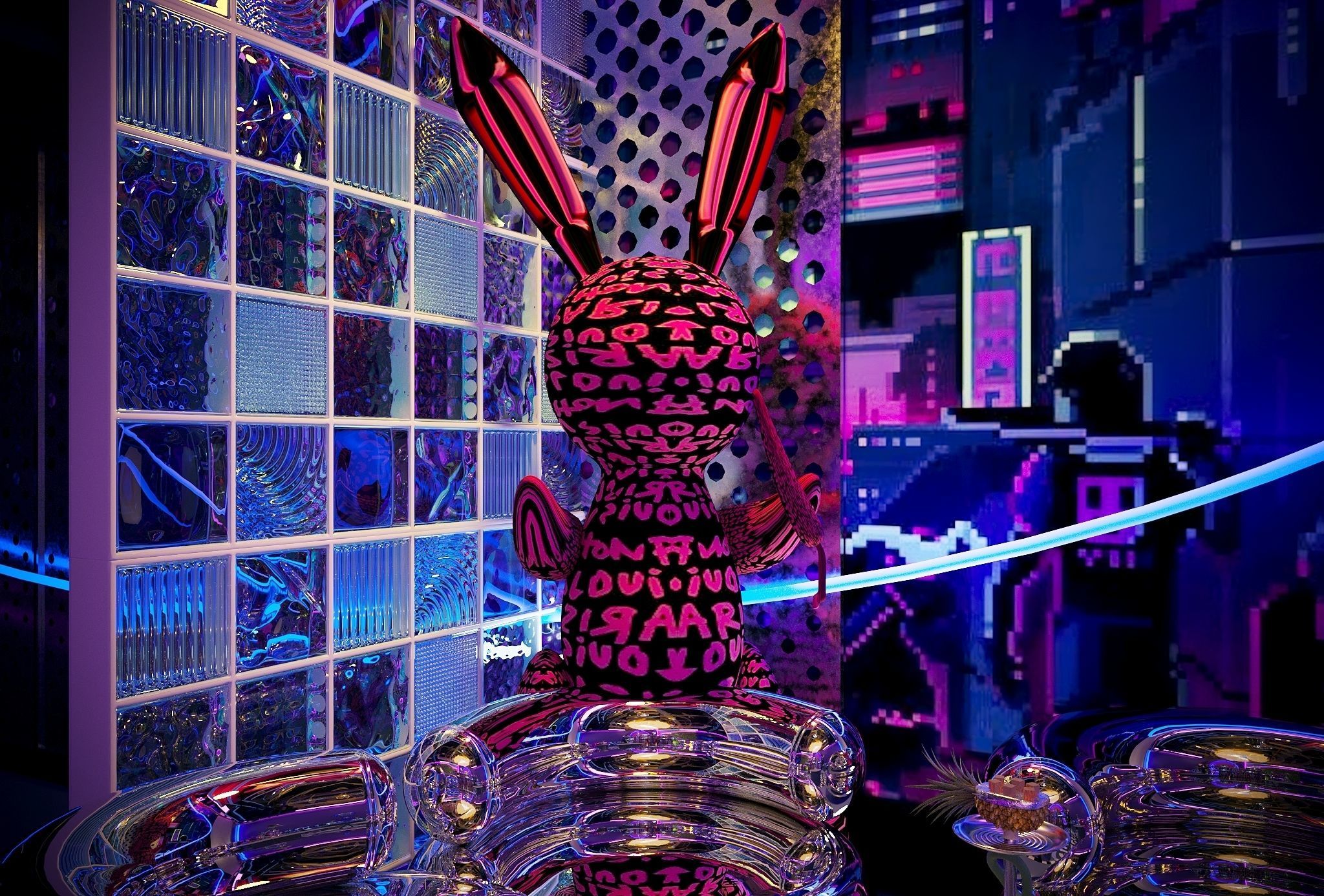 Luxury Modern Bar - Night Club-KTV room 3D model_4