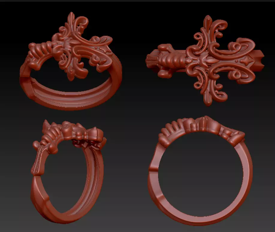  Filigree Sword Ring 3D print model_0