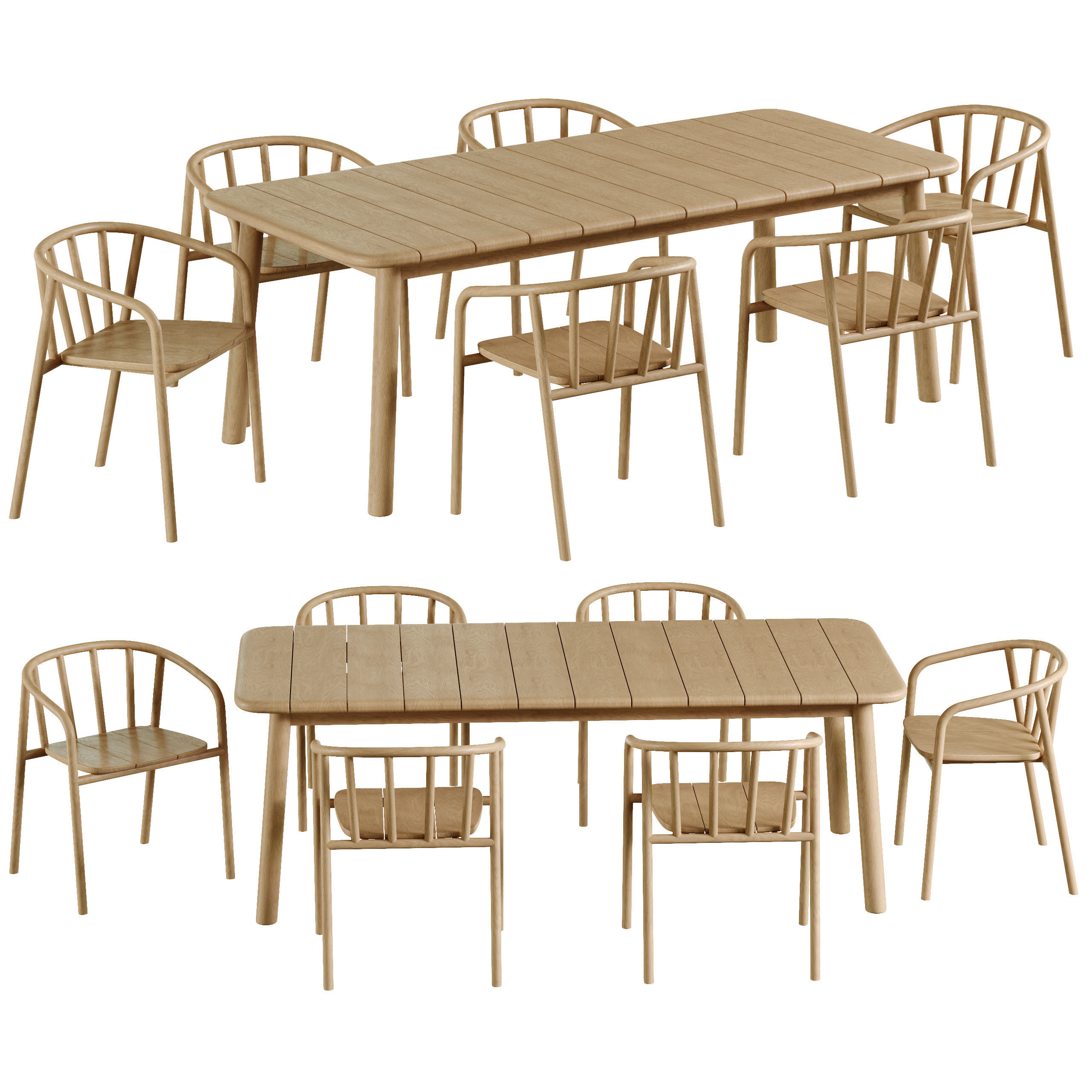 Turqueta dining table sets 3D model_4