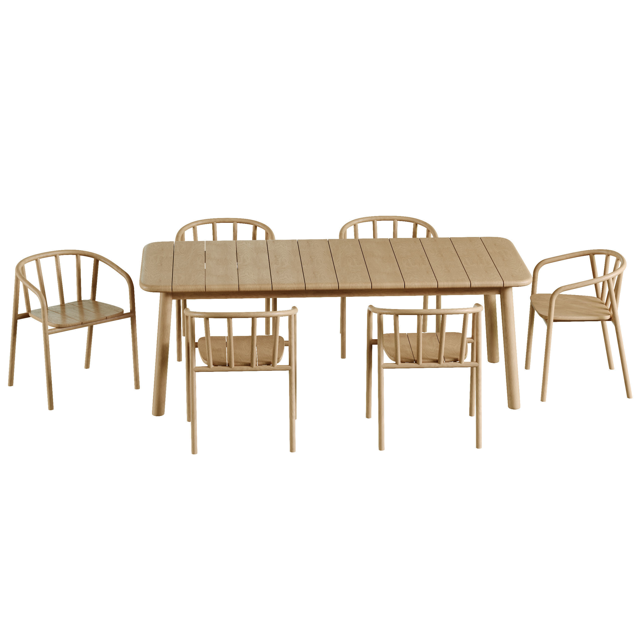 Turqueta dining table sets 3D model_2