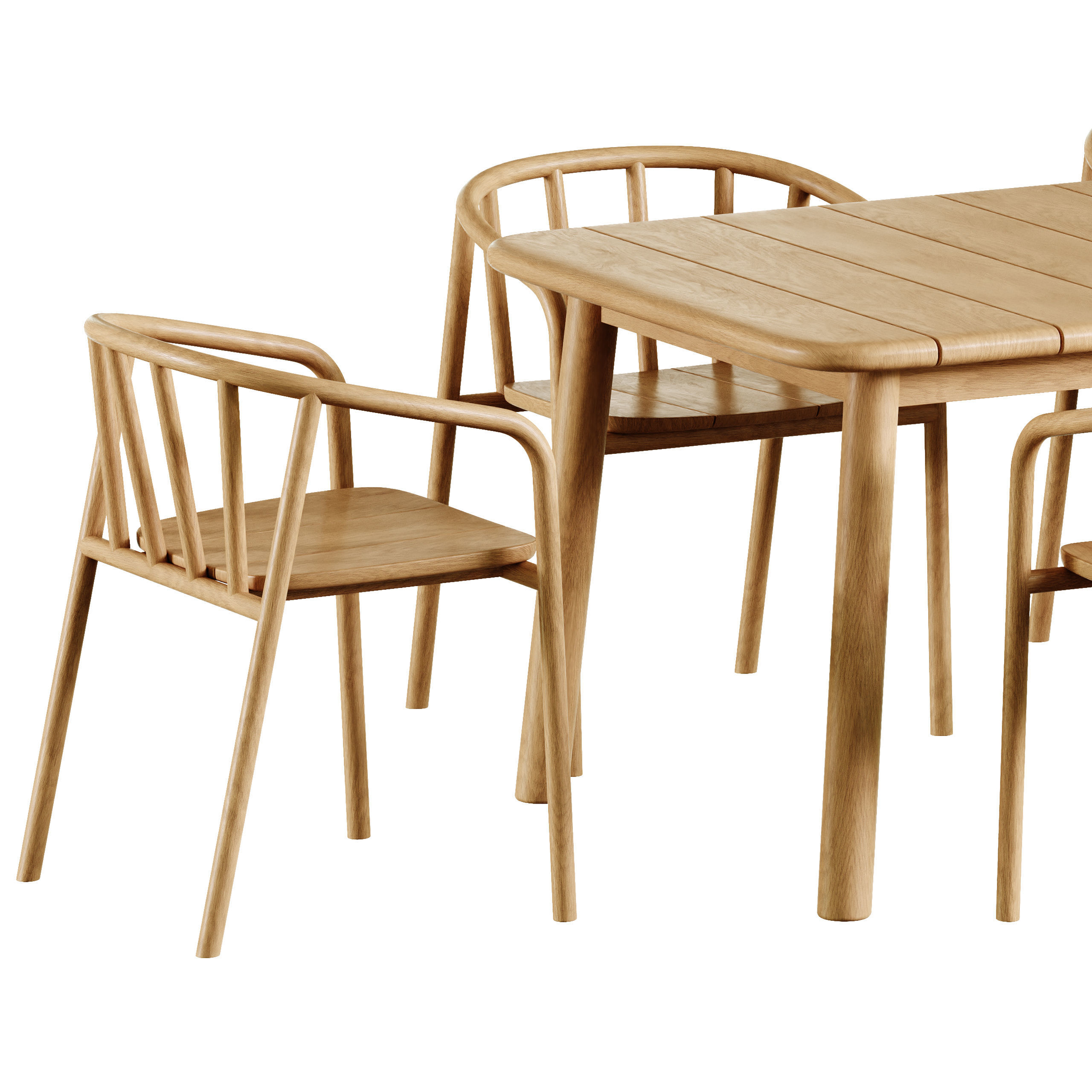 Turqueta dining table sets 3D model_1