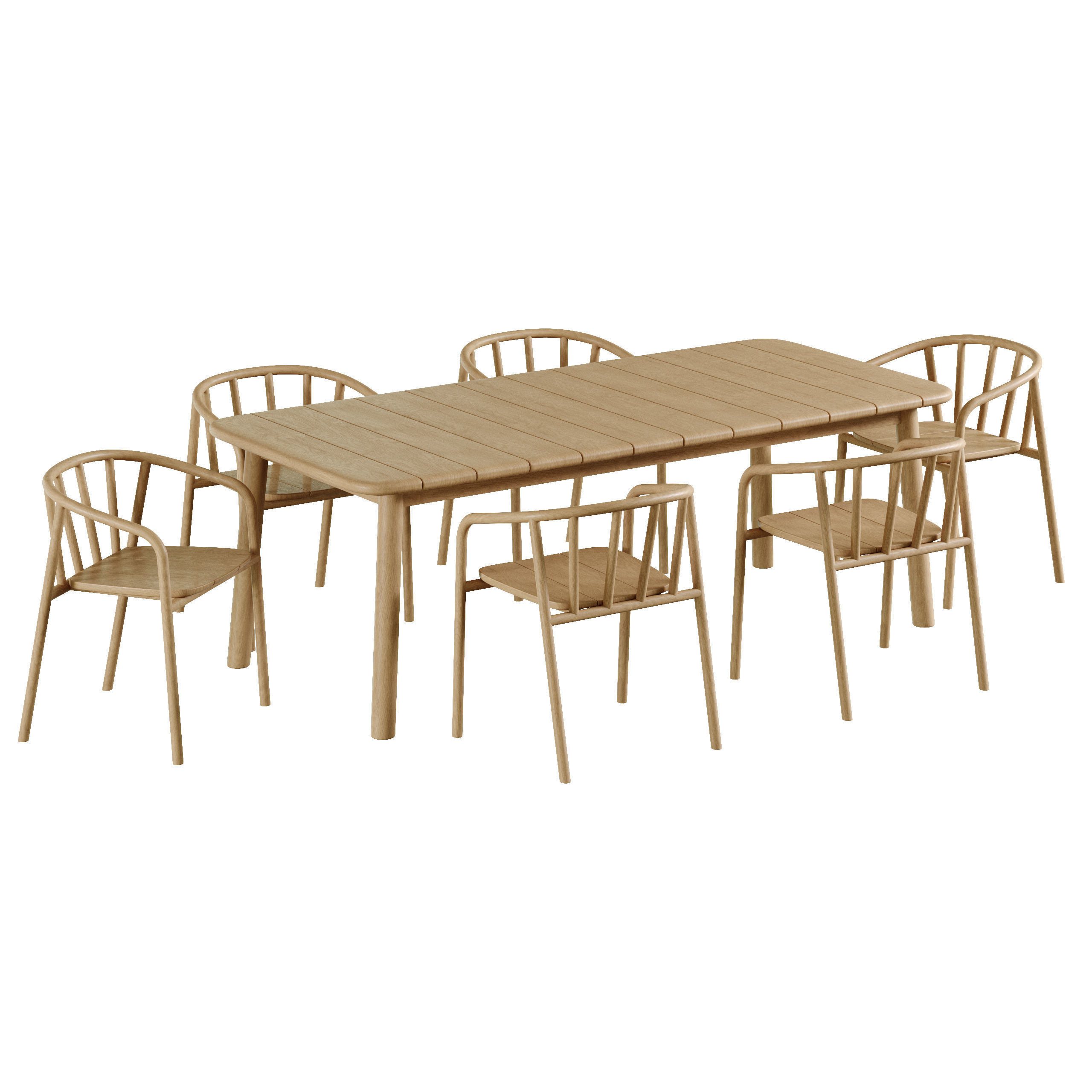 Turqueta dining table sets 3D model_3