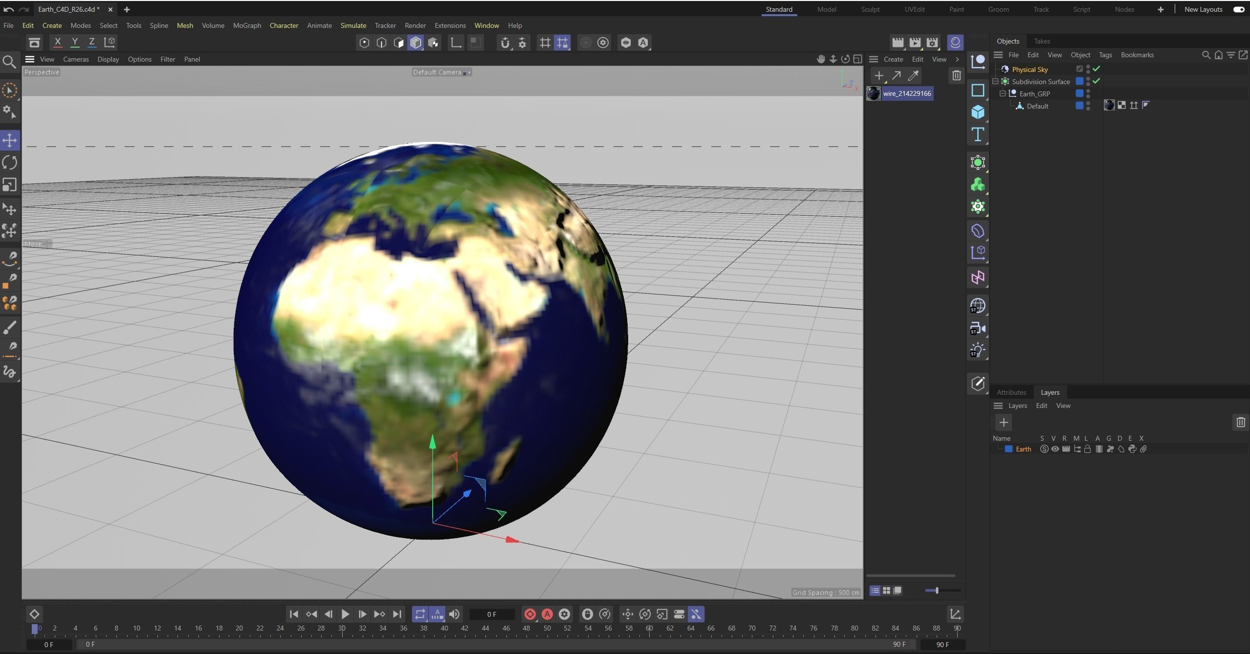 Earth Low-poly 3D model_26