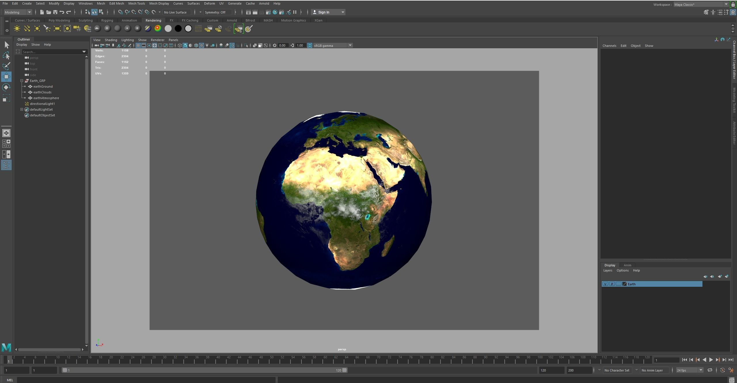 Earth Low-poly 3D model_24