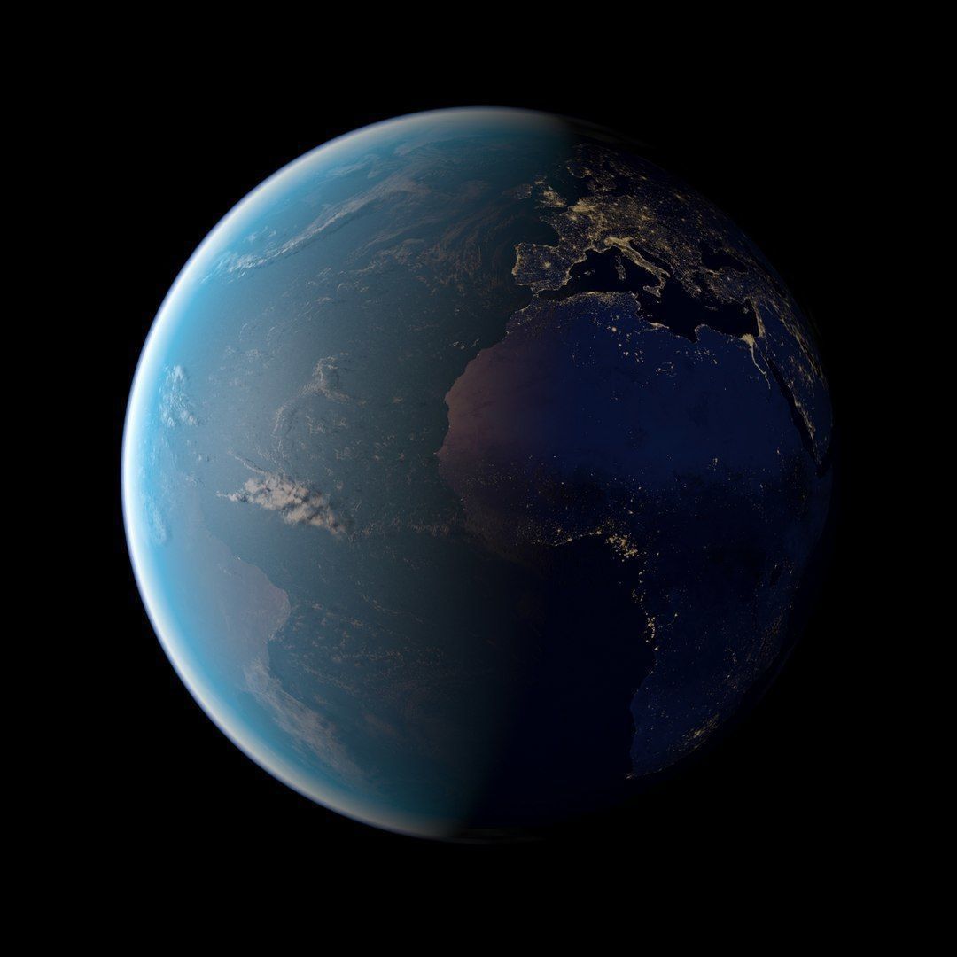 Earth Low-poly 3D model_3