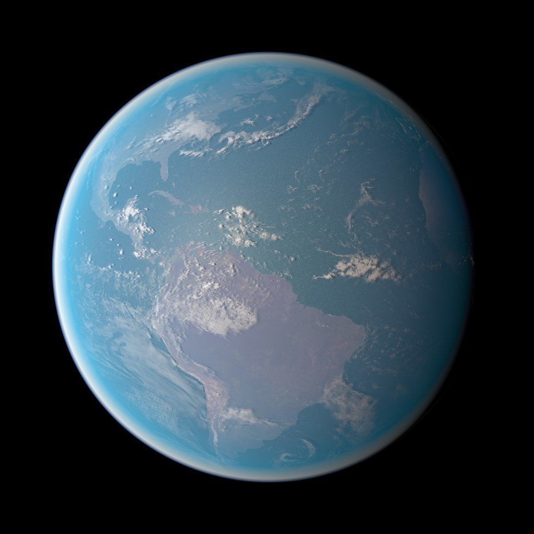 Earth Low-poly 3D model_6