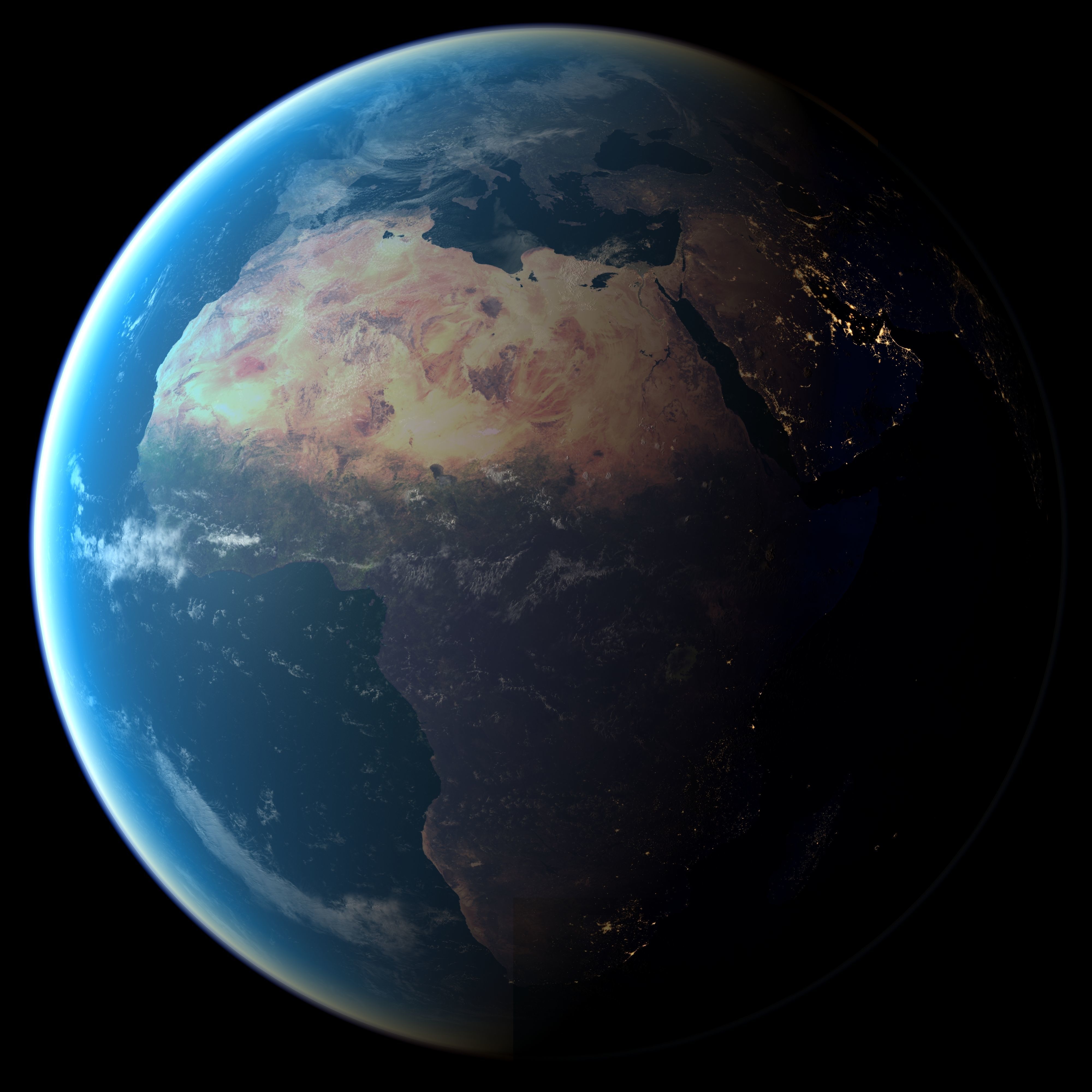Earth Low-poly 3D model_2